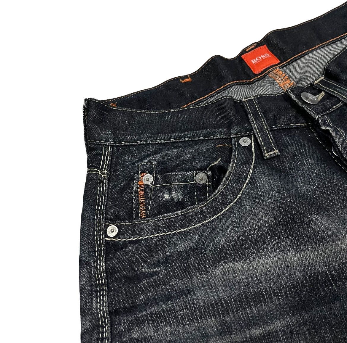 Hugo Boss HUGO BOSS Black Flared Ripped Denim Size US 30 / EU 46 - 5 Thumbnail