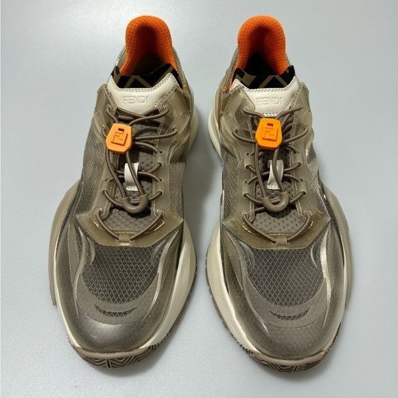 Fendi Fendi Flow Runner Low-Top Sneakers Orange Tan Men’s Size UK Size US 8 / EU 41 - 2 Thumbnail