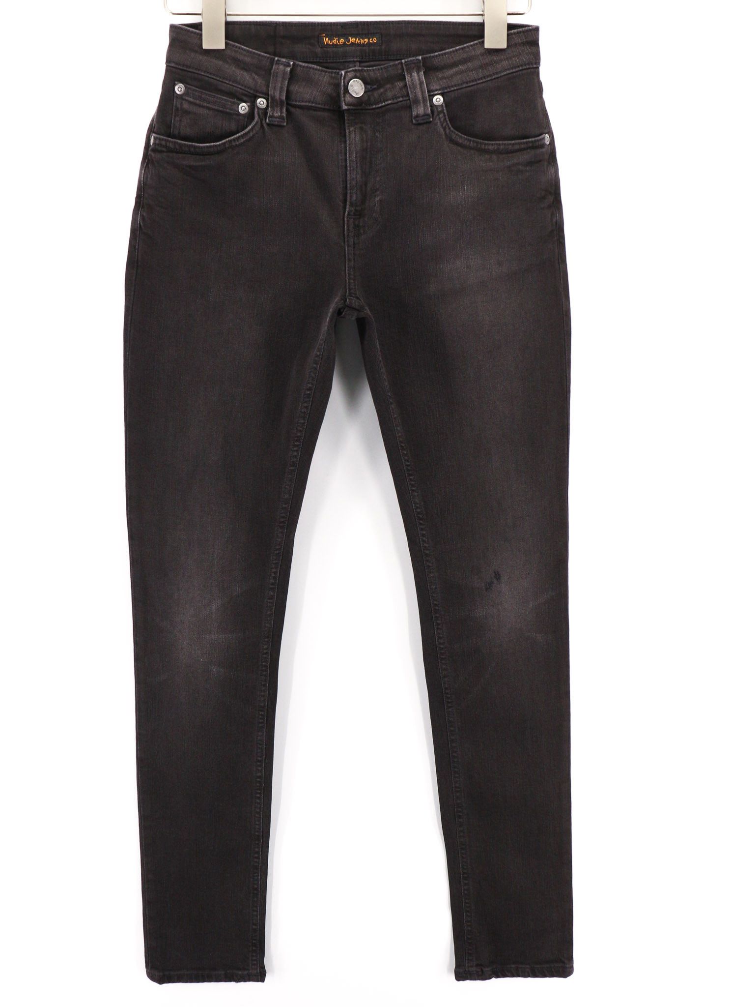 Nudie Jeans SKINNY LIN USED BLACK W29/L32 Organic Cotton Jeans 80434 Size US 29 - 1 Thumbnail