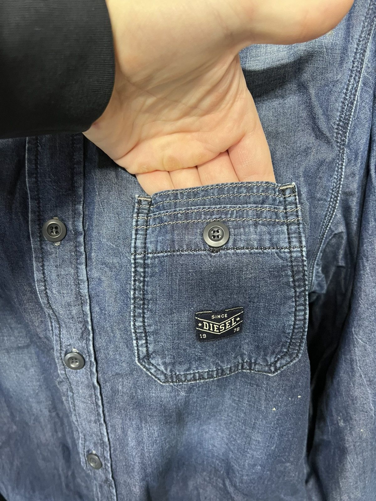 Diesel Vintage Diesel Denim Shirt Avant-Garde Western RRL Style Size US L / EU 52-54 / 3 - 8 Thumbnail