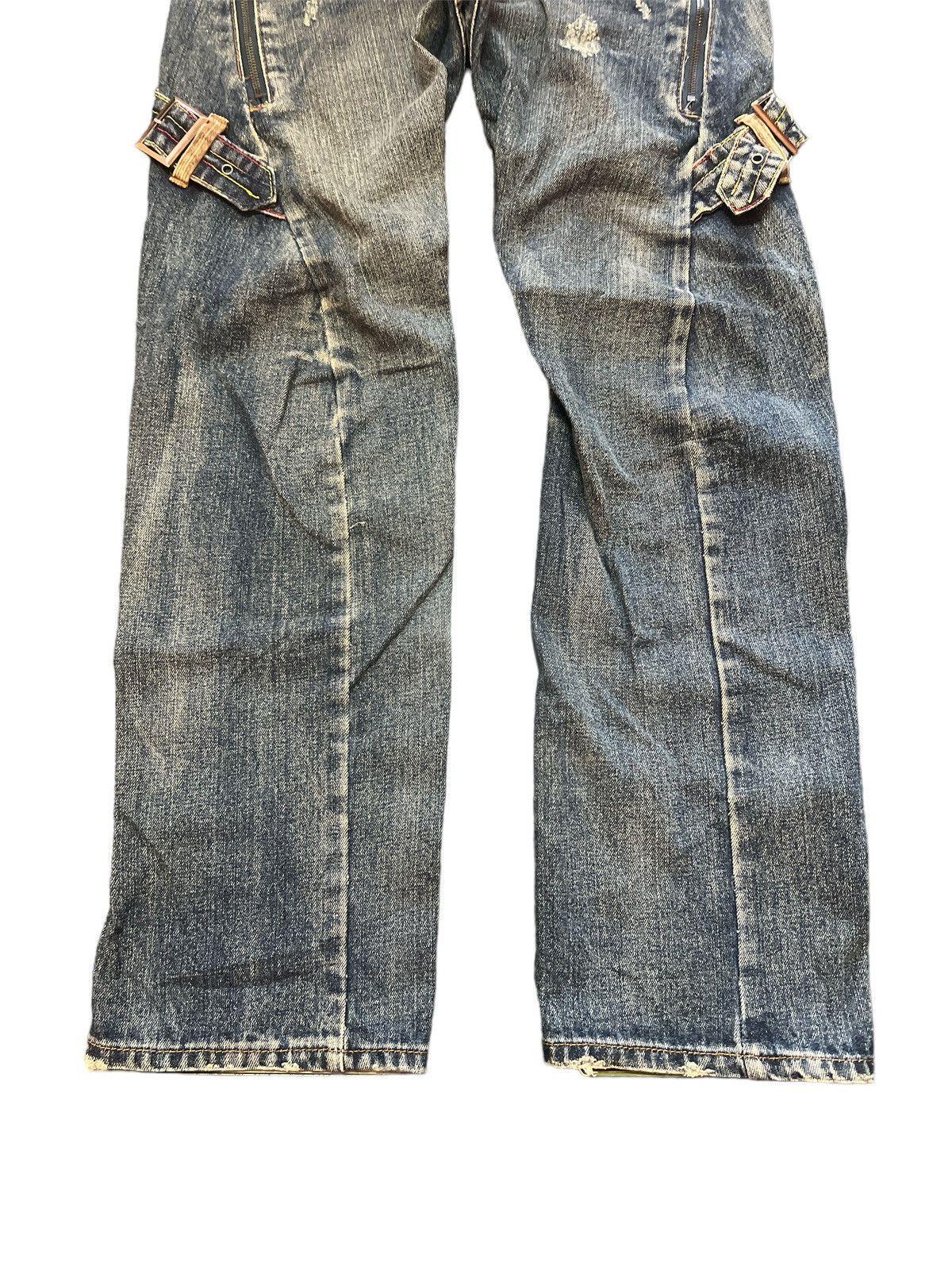 Japanese Brand SICK💥DOUBLE WAIST‼️BREATH MINT DISTRESSED DENIM PANT Size US 30 / EU 46 - 3 Thumbnail