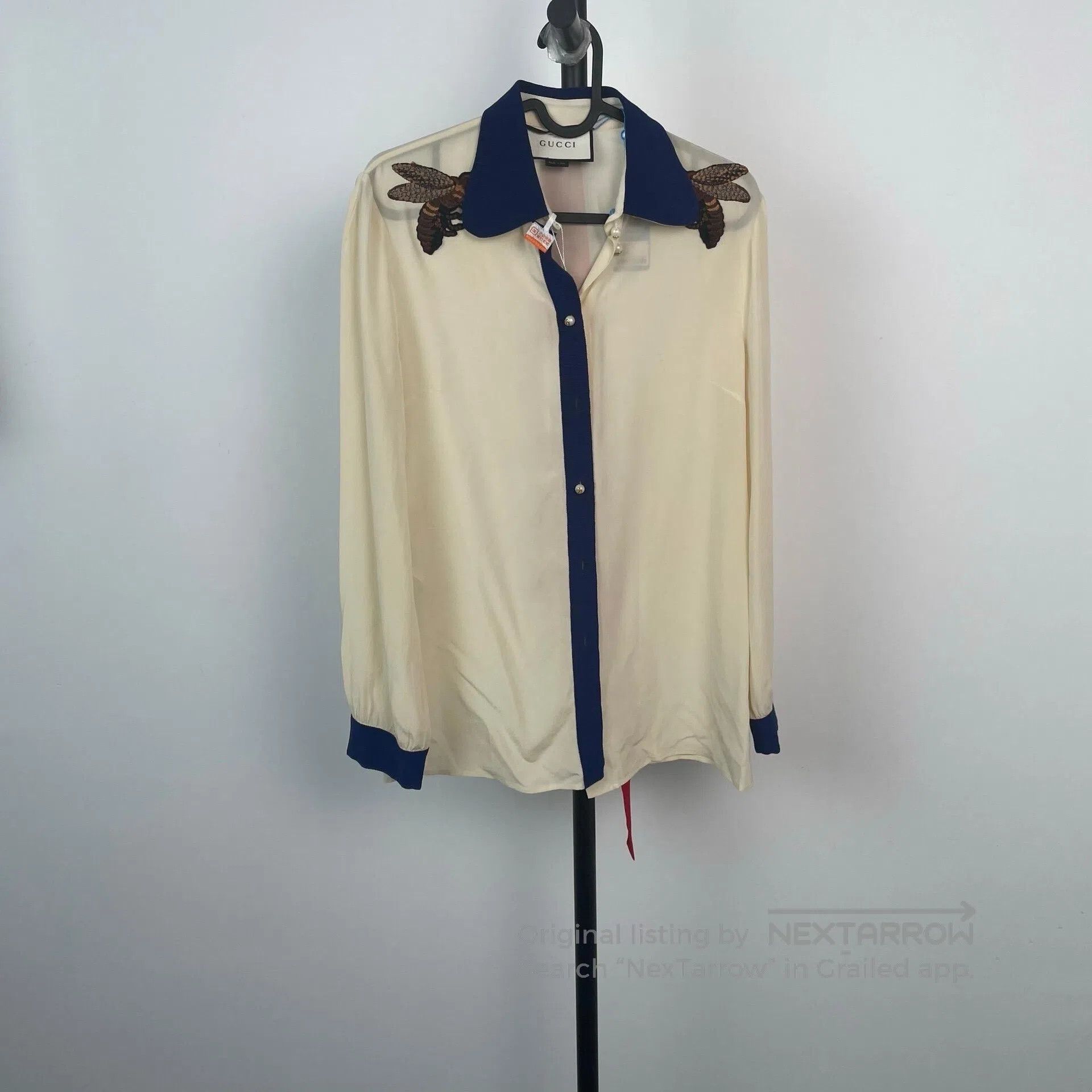 Gucci Guicci Mixed Fabric Shirt| Size S / US 4 / IT 40 - 1 Thumbnail