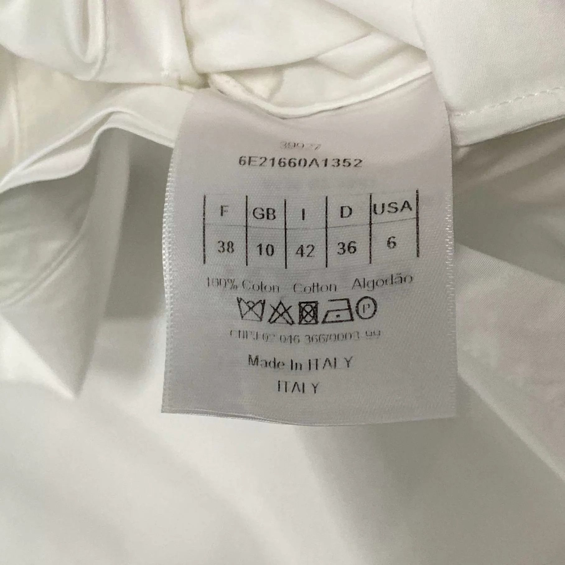 Dior Dior white wavy shirt dress 38 Size S / US 4 / IT 40 - 4 Thumbnail
