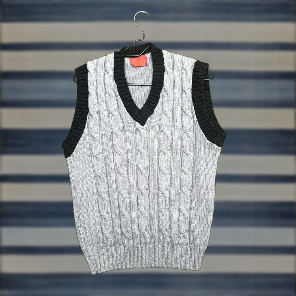 Sears Vintage Sears Kings Road Sweater Vest Mens Medium Knit Grandpa Preppy 70s Grey Size US M / EU 48-50 / 2 - 1 Thumbnail
