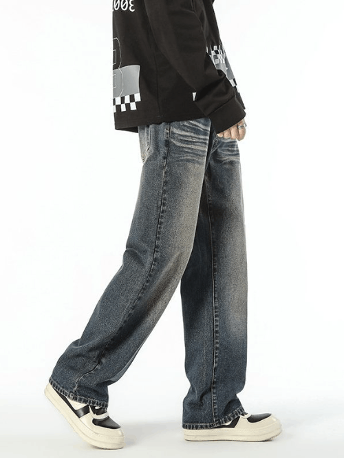Japanese Brand × Jean American straight street casual distressed jeans Size US 34 / EU 50 - 3 Thumbnail