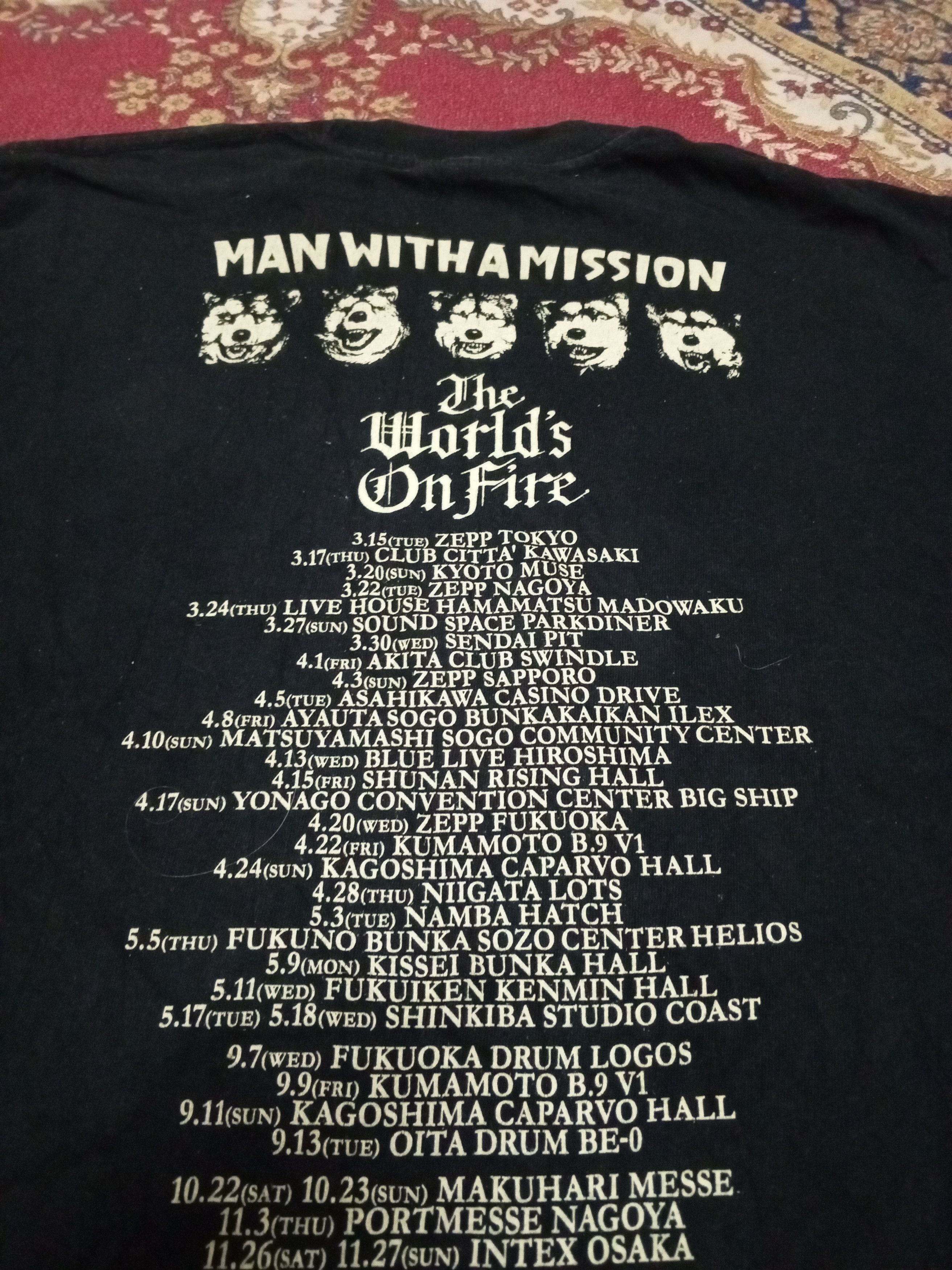Band Tees MAN WITH A MISSION Y2K 2016 Size US L / EU 52-54 / 3 - 6 Thumbnail