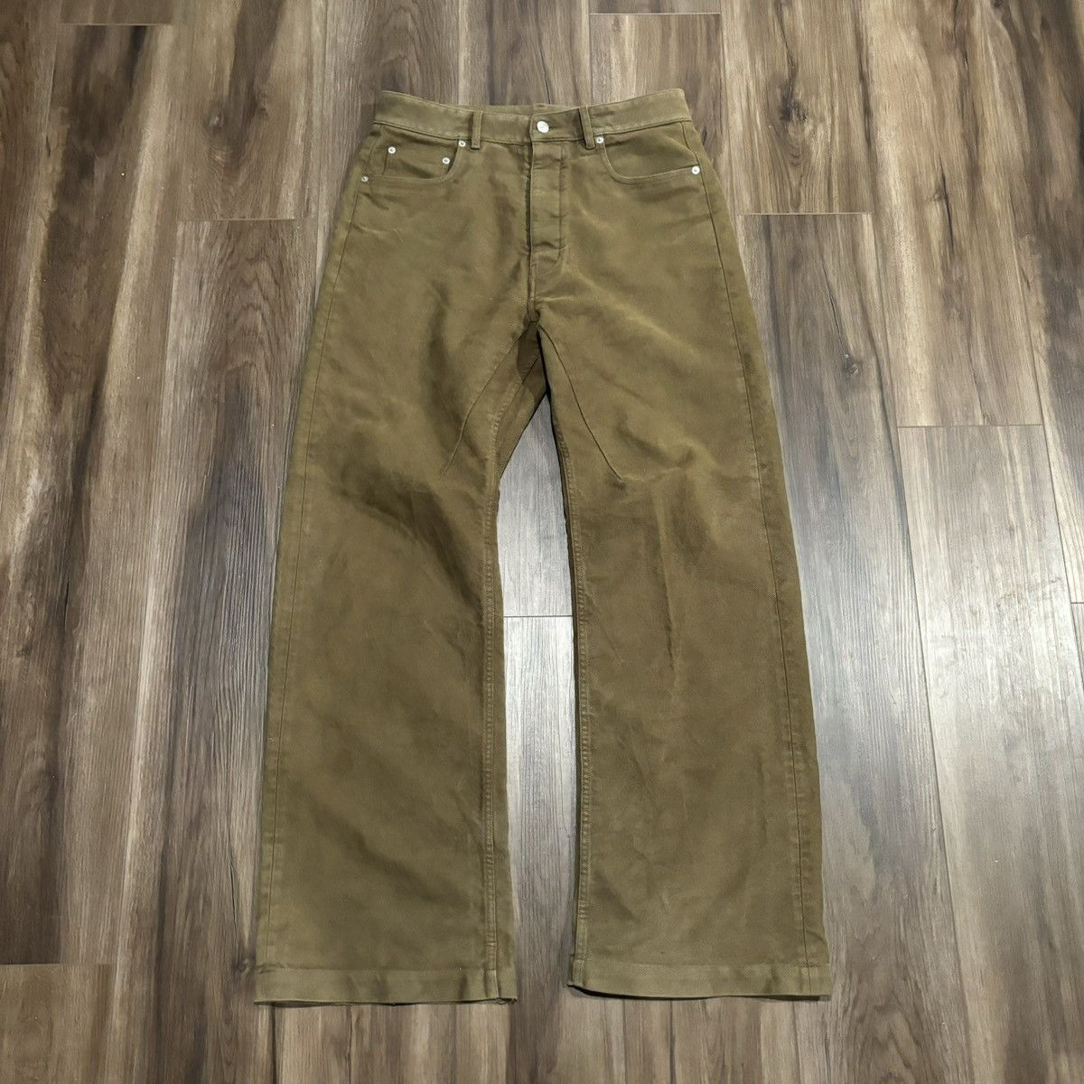Rick Owens FW24 Porterville Corduroy Geth Cut Jeans - Bean - 30 Size US 30 / EU 46 - 1 Thumbnail