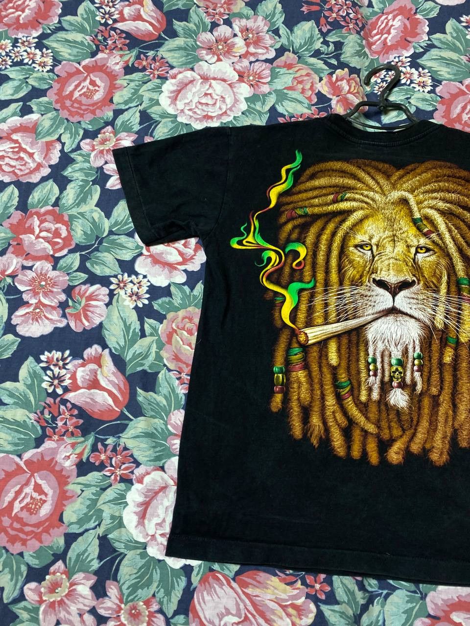 Rap Tees × Vintage Vintage lion Bob Marley Rastafarian t shirt black Size US M / EU 48-50 / 2 - 8 Thumbnail