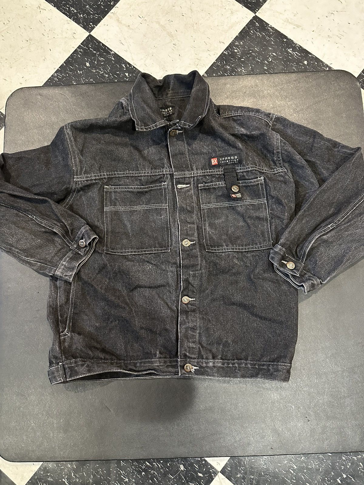 Other × Vintage Xpress Collection Tactical Black Denim Jacket Size US L / EU 52-54 / 3 - 1 Thumbnail