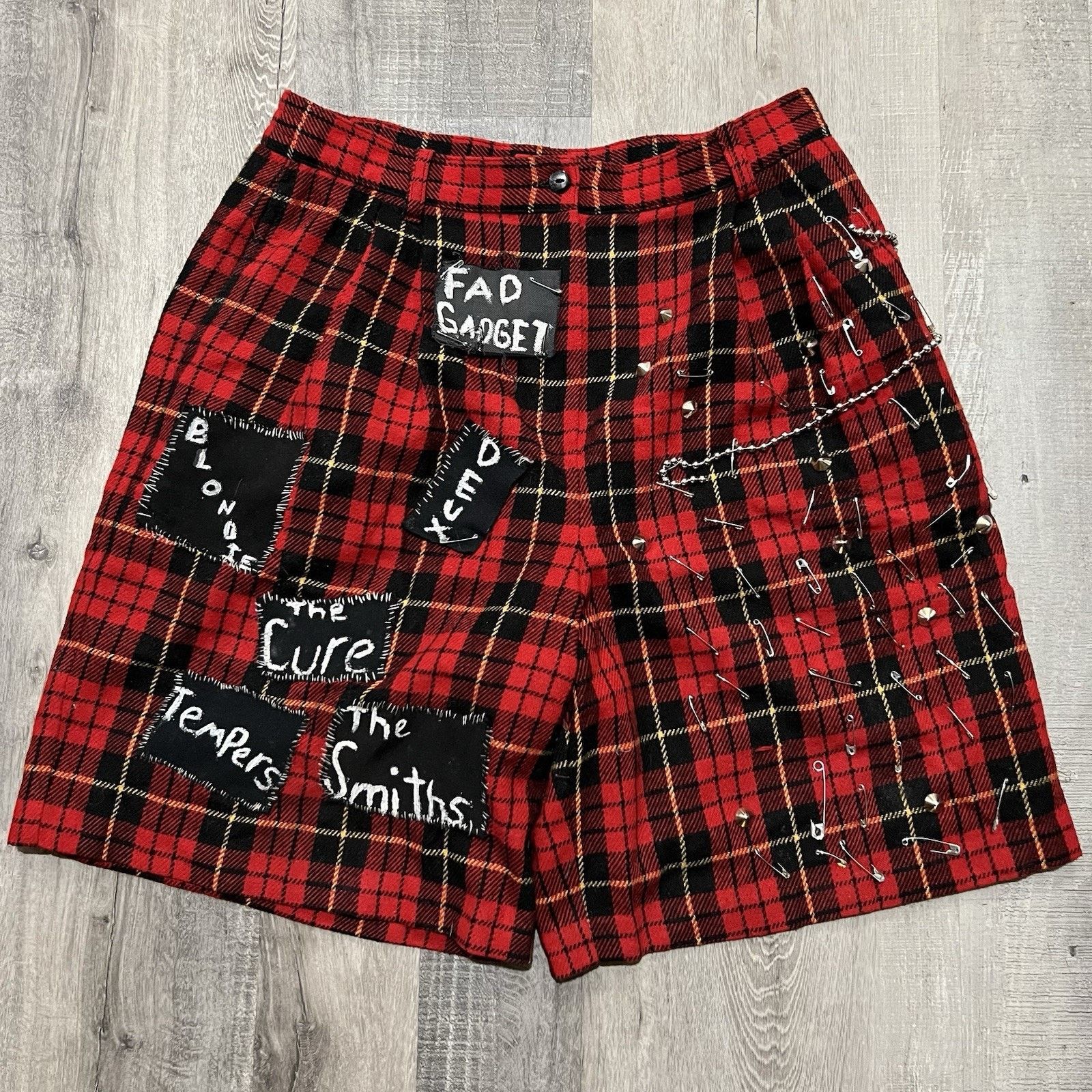 Vintage VTG Punk Indie Rock Wool Shorts 80s The Smiths The Cure Size US 32 / EU 48 - 1 Thumbnail