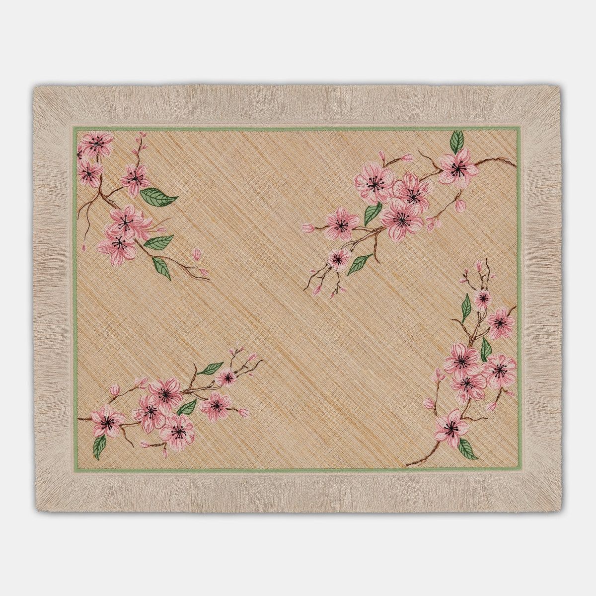 o1bcso1str0226 Size:OS/Embroidered Placemat in Beige