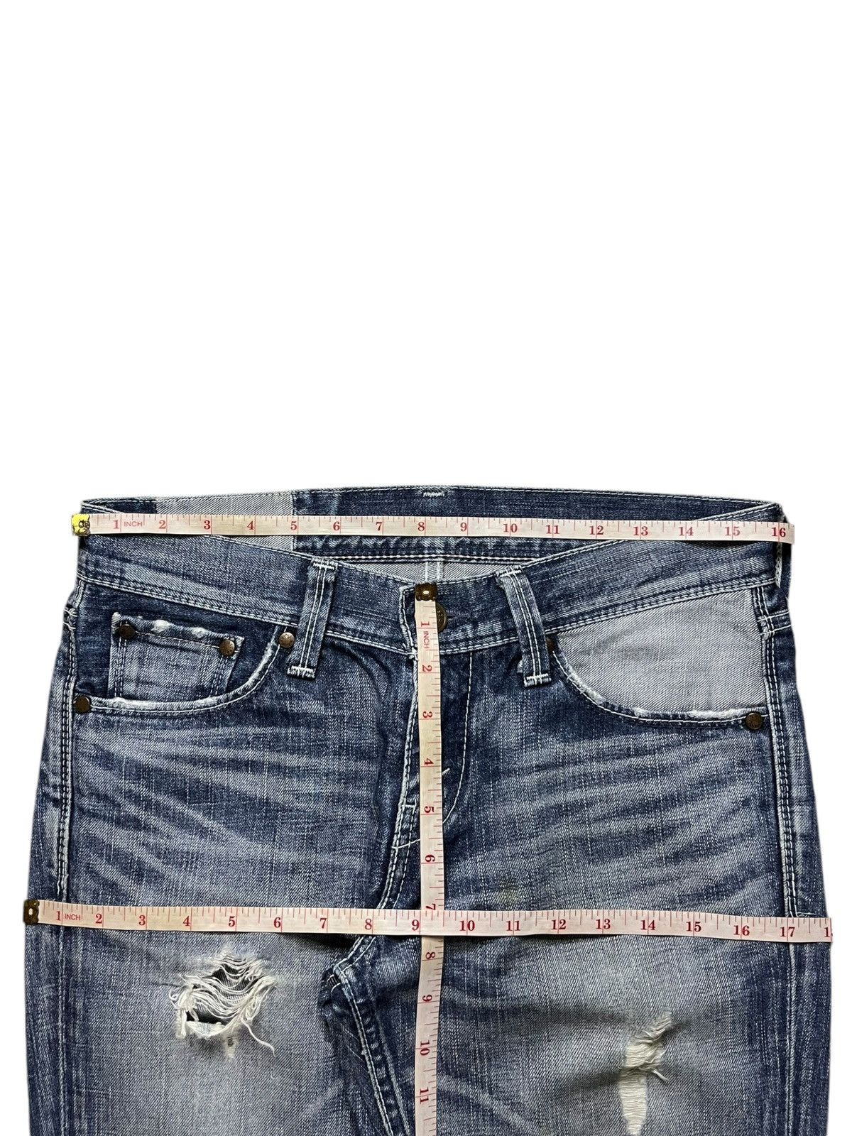Levi's × Levi's Vintage Clothing Vintage 90s Levis Star Faded Wash Distressed Flare Jeans Size 32" / US 10 / IT 46 - 11 Thumbnail