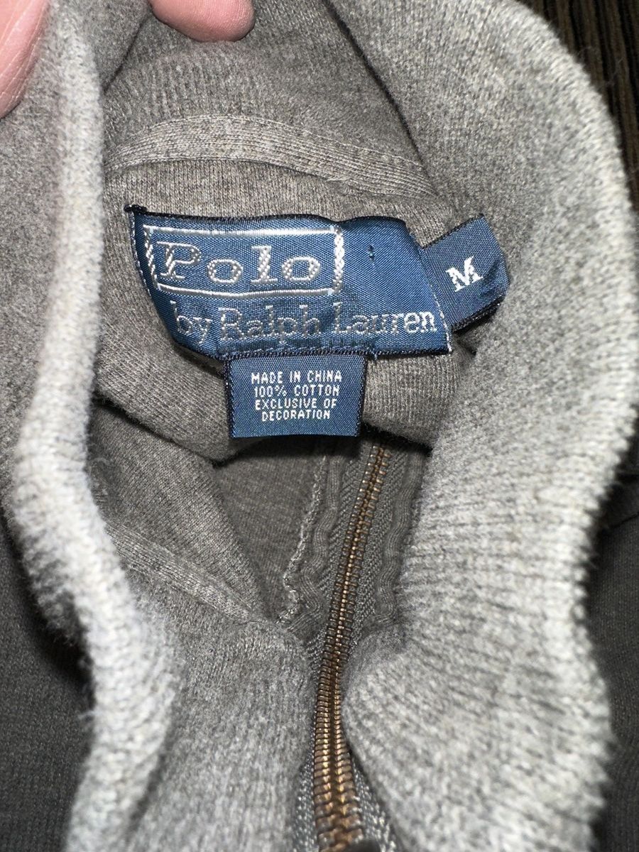 Polo Ralph Lauren Polo Ralph Lauren 1/4 Zip Mock Neck Knit Sweater Grey Size US M / EU 48-50 / 2 - 6 Thumbnail