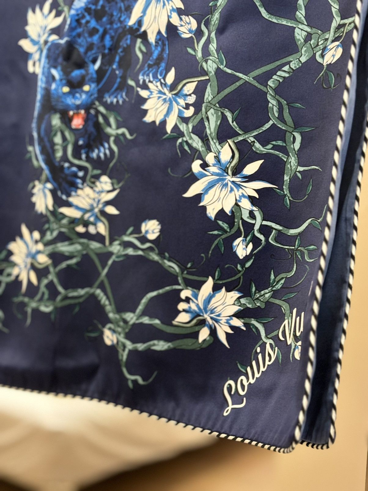 Louis Vuitton Kim Jones SS16 Blue Panther blanket Size ONE SIZE - 6 Thumbnail