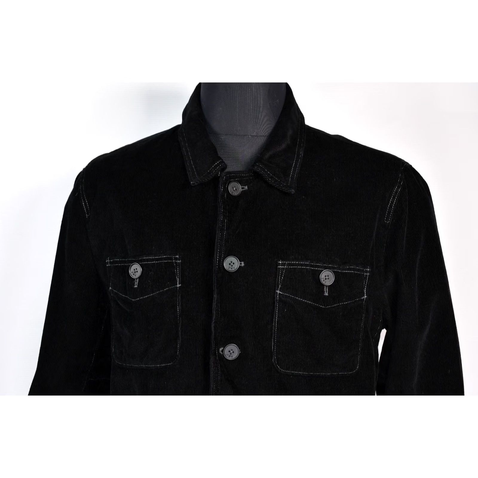 John Varvatos John Varvatos USA Men's Field Corduroy Chore Jacket 2XL Black Cotton Regular Jacket Mens Size US XXL / EU 58 / 5 - 4 Thumbnail