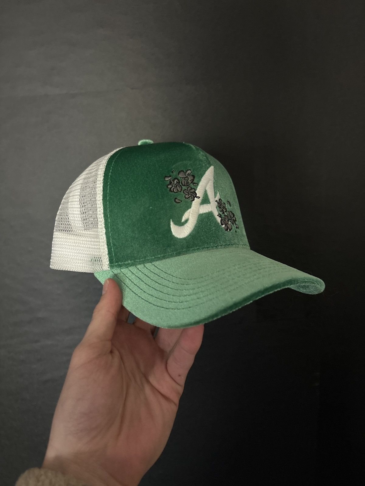 Japanese Brand Green Velvet Trucker Hat Astros Size ONE SIZE - 5 Thumbnail