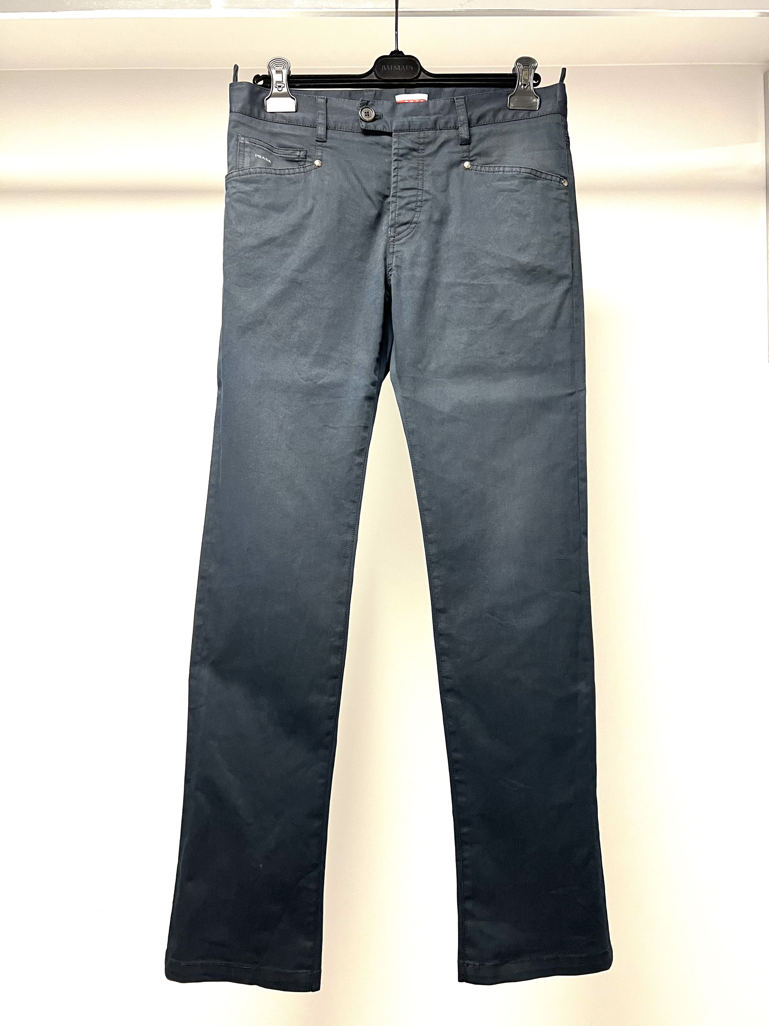 Prada PRADA SPORT LINEA ROSSA COTTON BLEND BLACK CASUAL PANTS Size US 32 / EU 48 - 4 Thumbnail