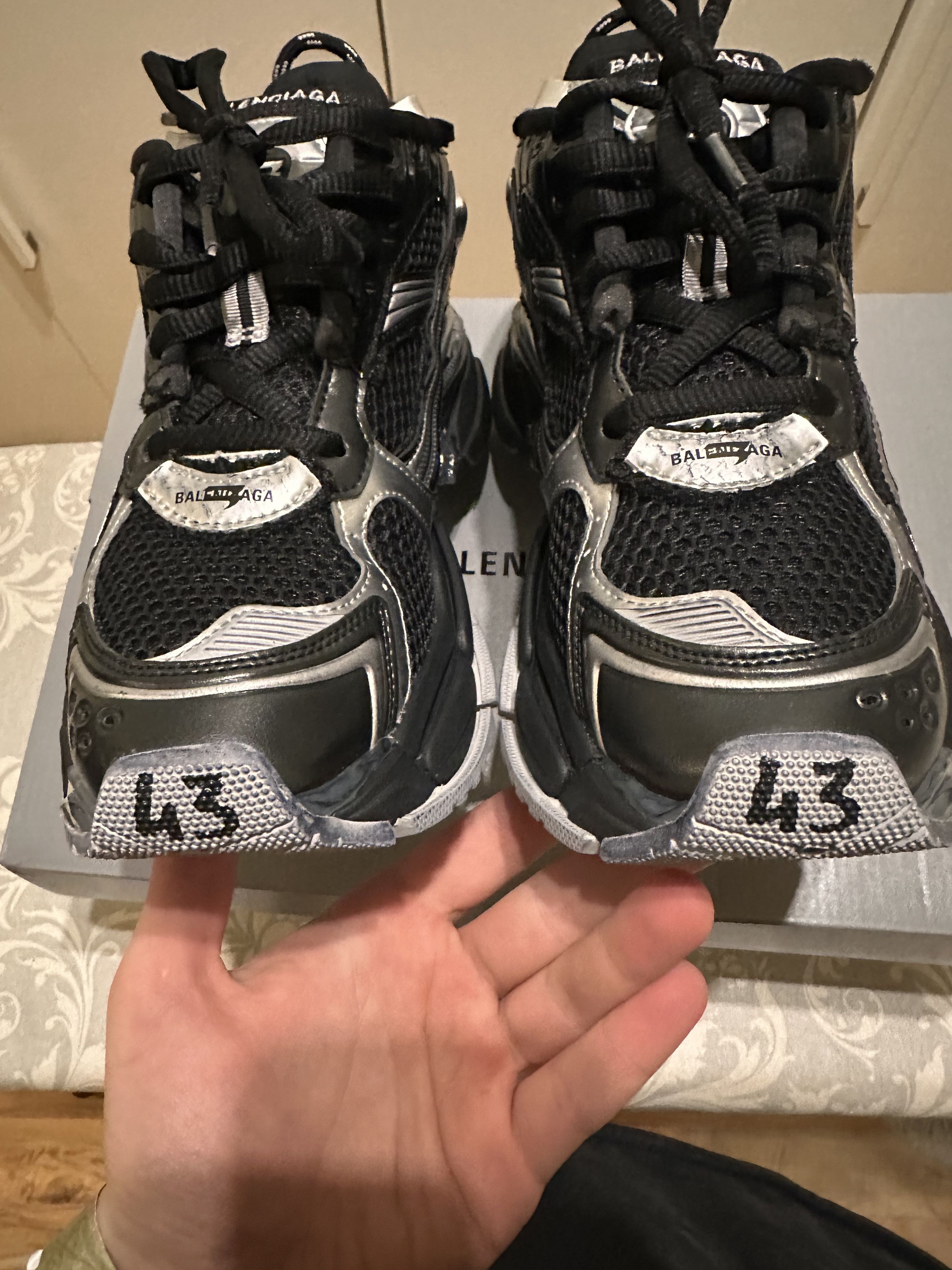 Balenciaga Balenciaga Runner Sneaker – Black / Silver (Size 43) Size US 10 / EU 43 - 5 Thumbnail