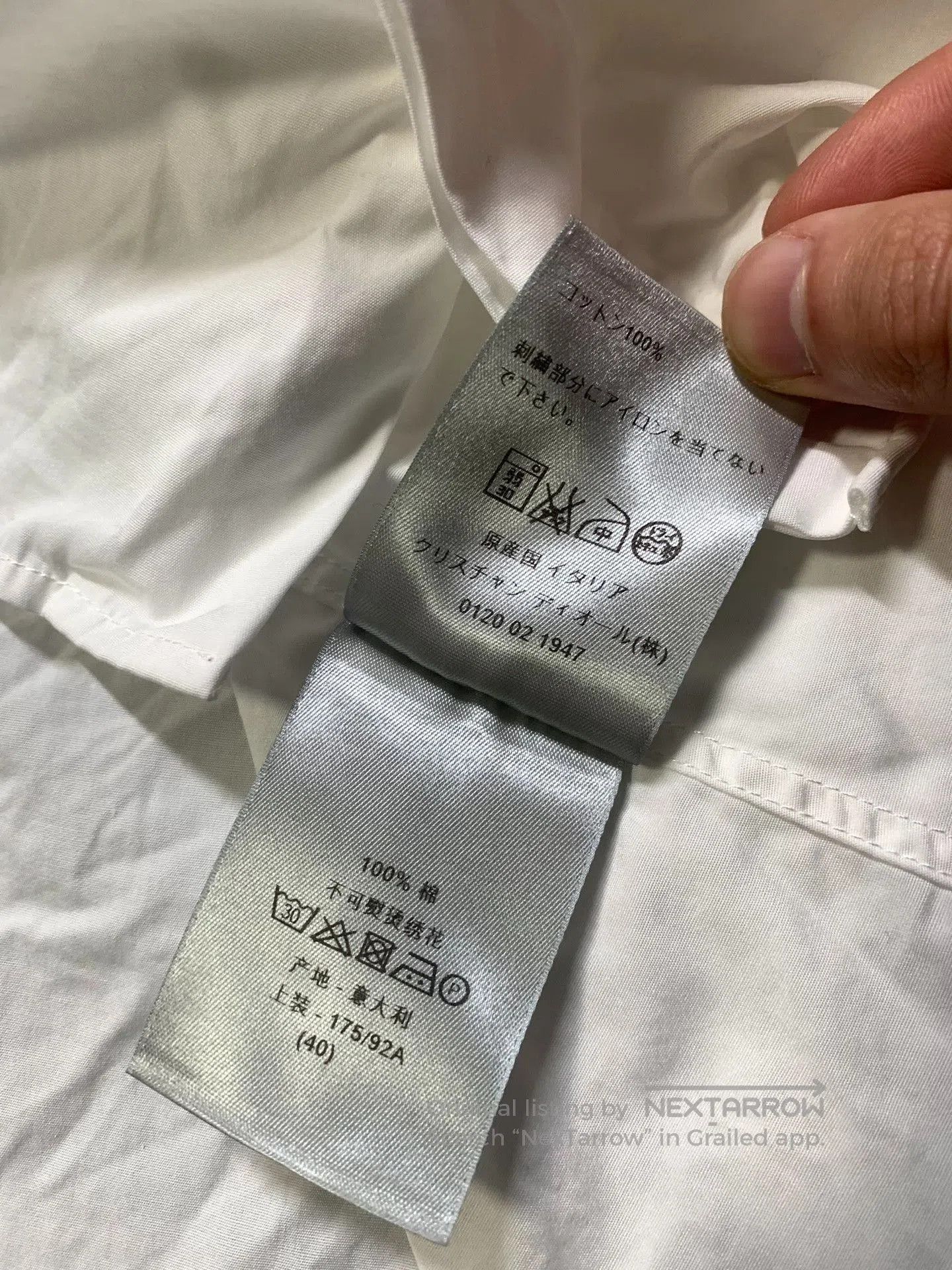Dior Dior Slogan Embroidered White Shirt. Size US XXS / EU 40 - 5 Thumbnail