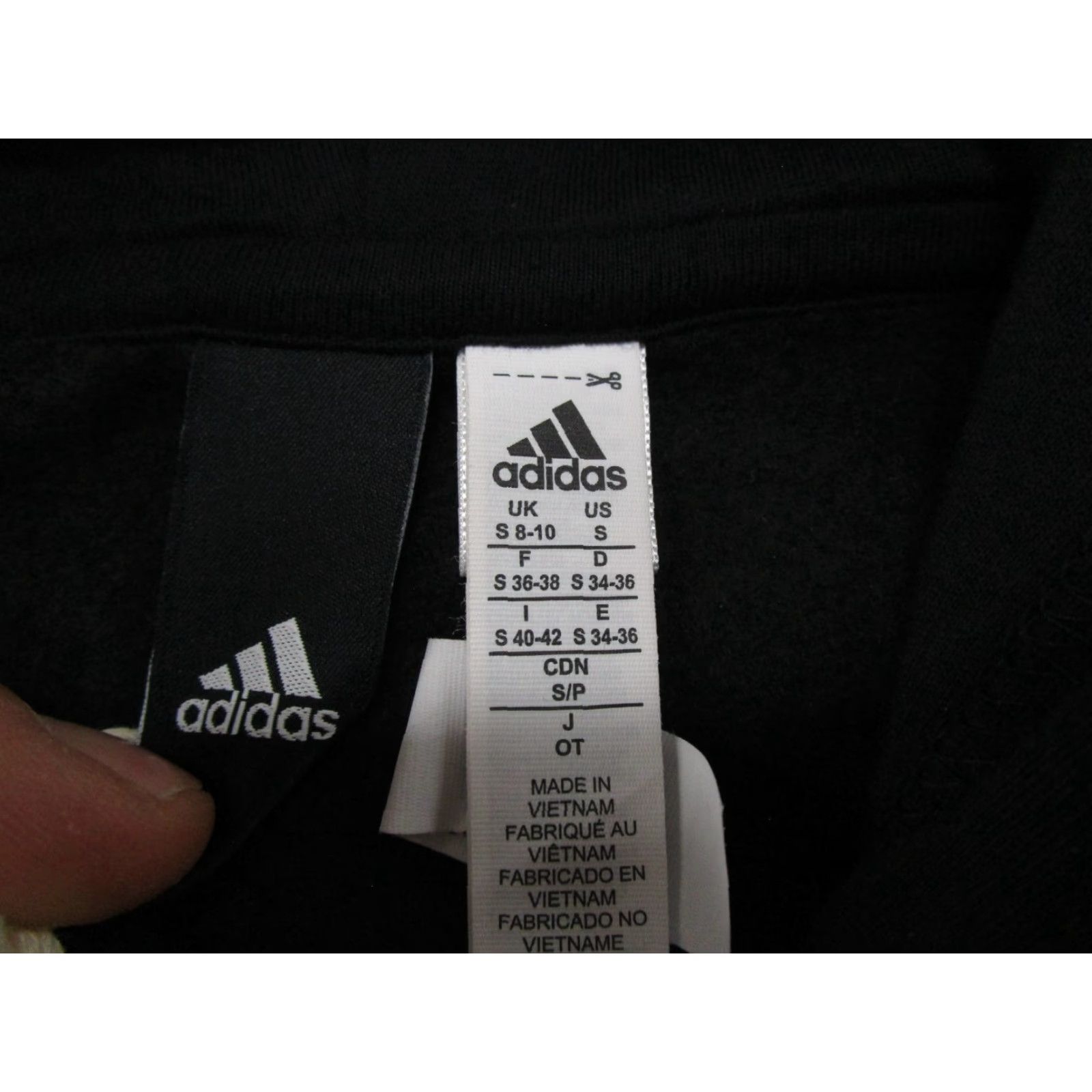 Adidas Adidas Hoodie Sweatshirt Black Full Zip Mens Size S 3 Stripes Track Active NEW Size US S / EU 44-46 / 1 - 3 Thumbnail