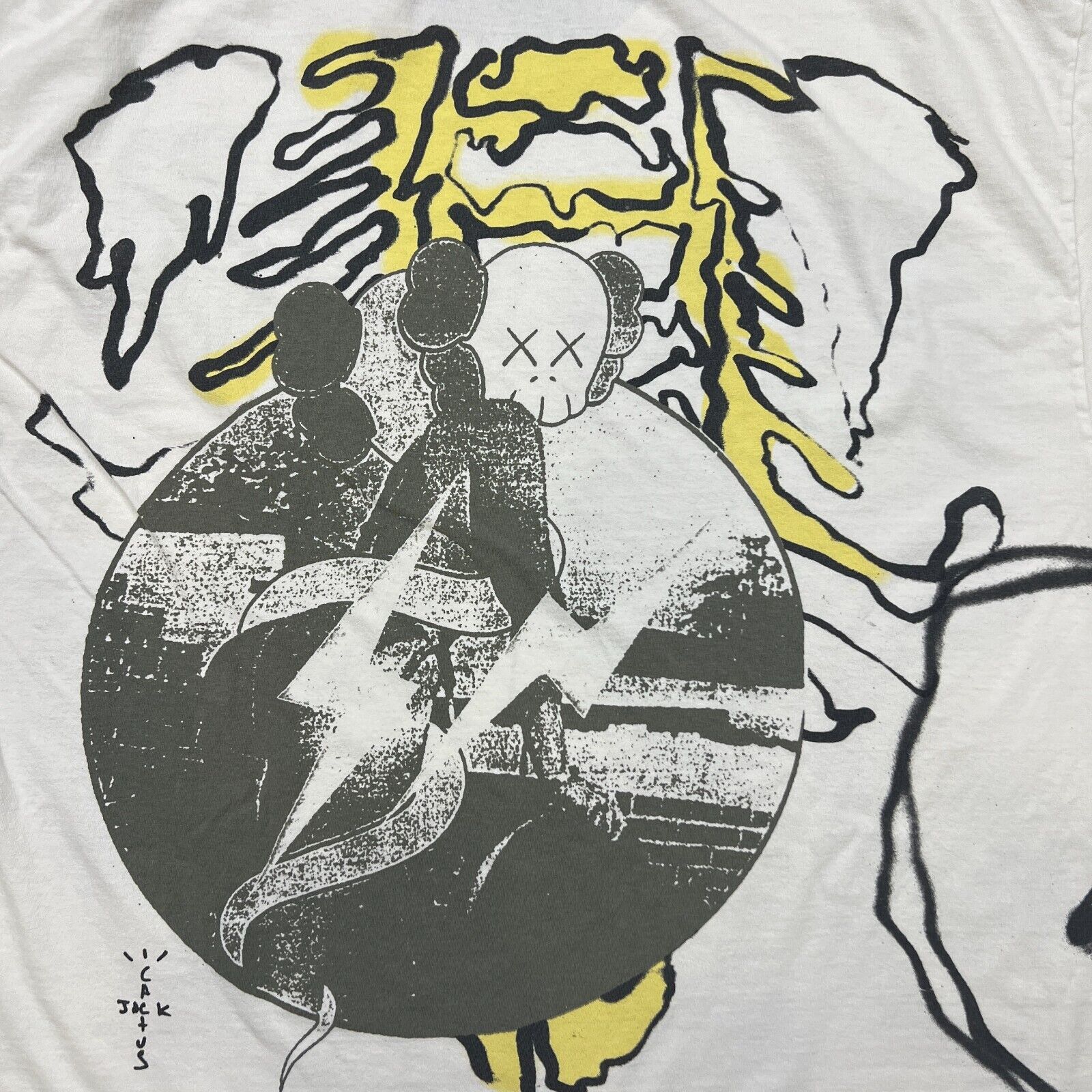 Kaws Travis Scott Cactus Jack + Kaws For Fragment T Shirt 2XL Tee Size US XXL / EU 58 / 5 - 9 Thumbnail