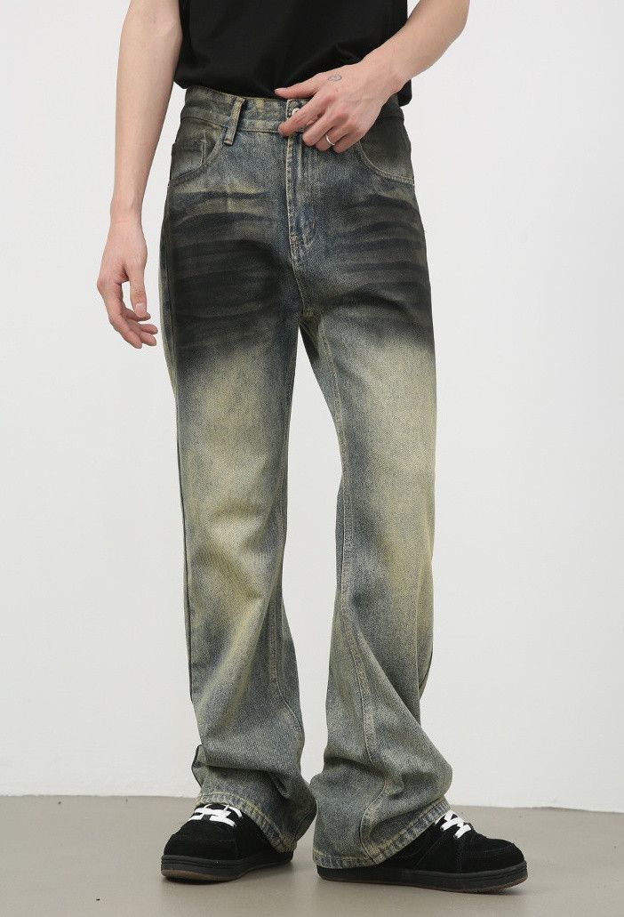 Japanese Brand × Jean Vintage washed distressed high street bootcut jeans Size US 32 / EU 48 - 4 Thumbnail
