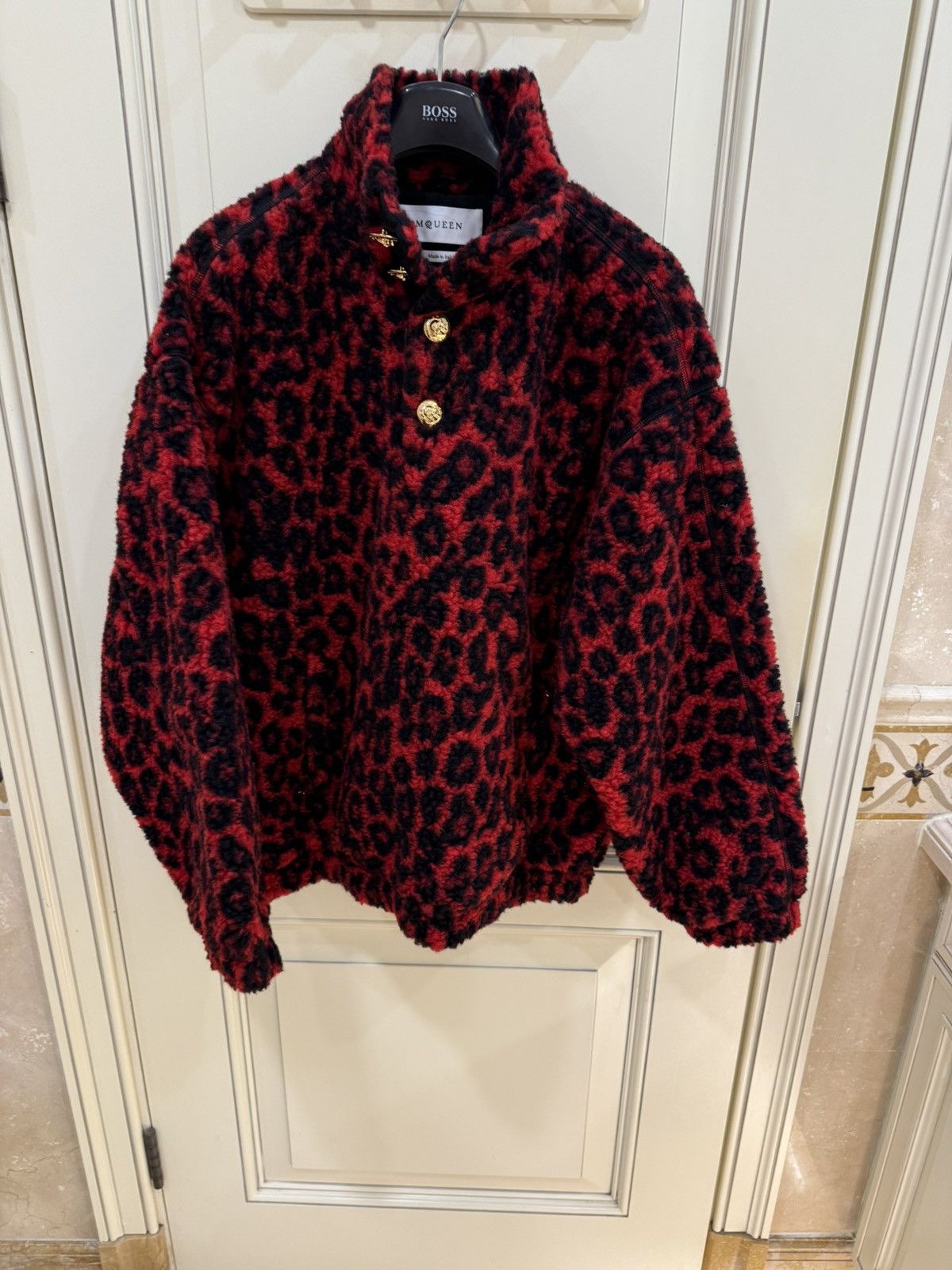Alexander McQueen Leopard print fleece sweatshirt size M Size US M / EU 48-50 / 2 - 16 Thumbnail