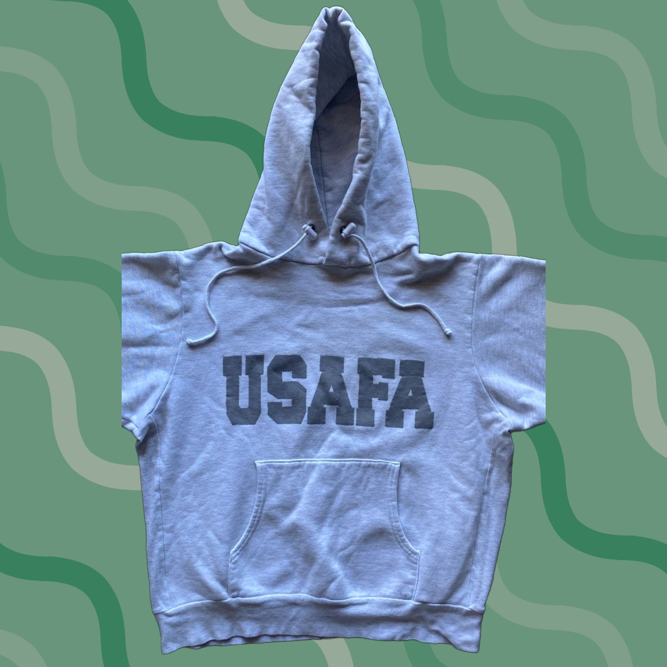 Vintage VINTAGE USAFA Heart And Core Hoodie Made In USA Mens XS Gray Pullover Heart USA Vintage Men's XS Gray Hoodie Size US XS / EU 42 / 0 - 1 Thumbnail