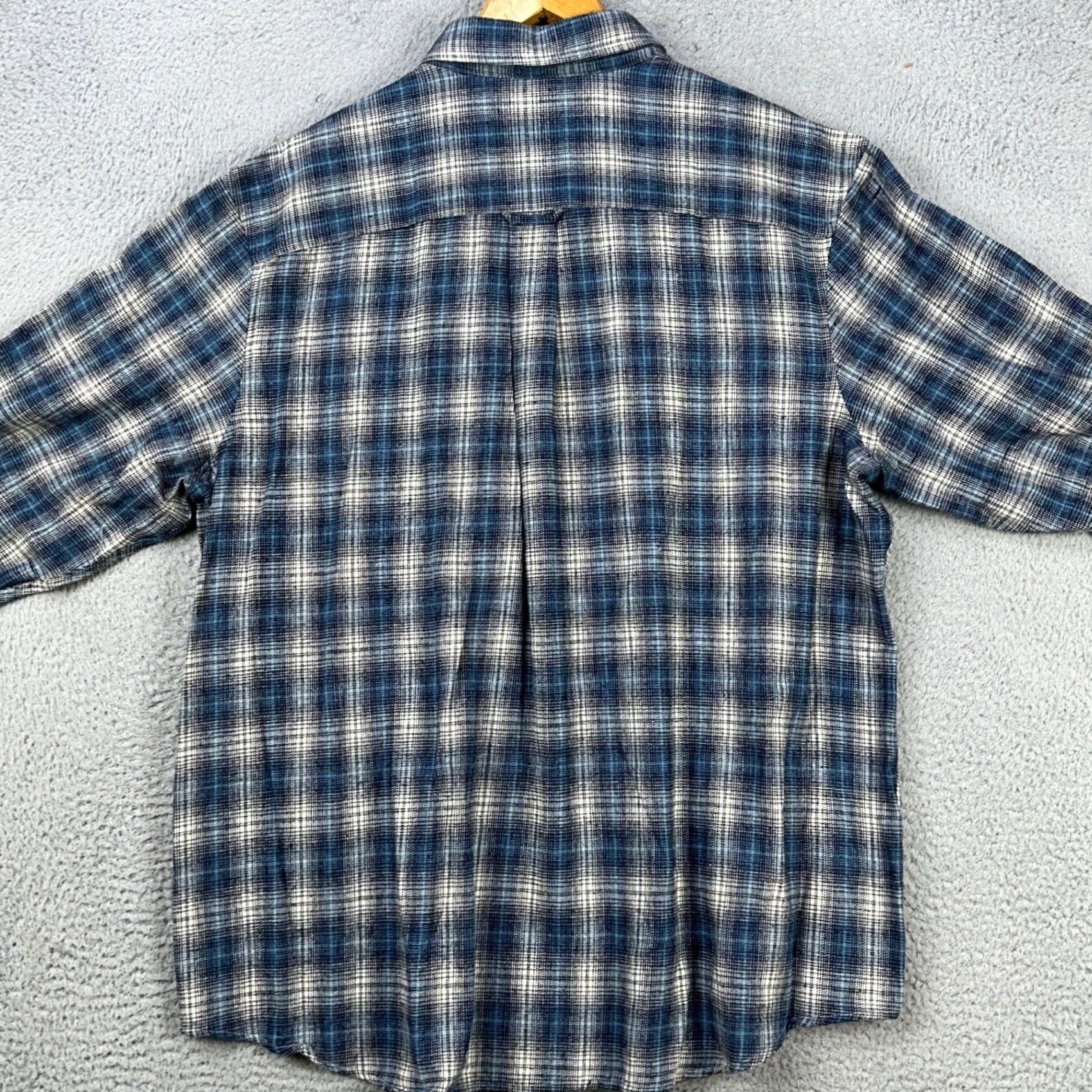 Vintage Saddlebred Mens Button Down Shirt 2XL Blue Plaid Pocket Long Sleeve Cotton NEW Size US XXL / EU 58 / 5 - 4 Thumbnail