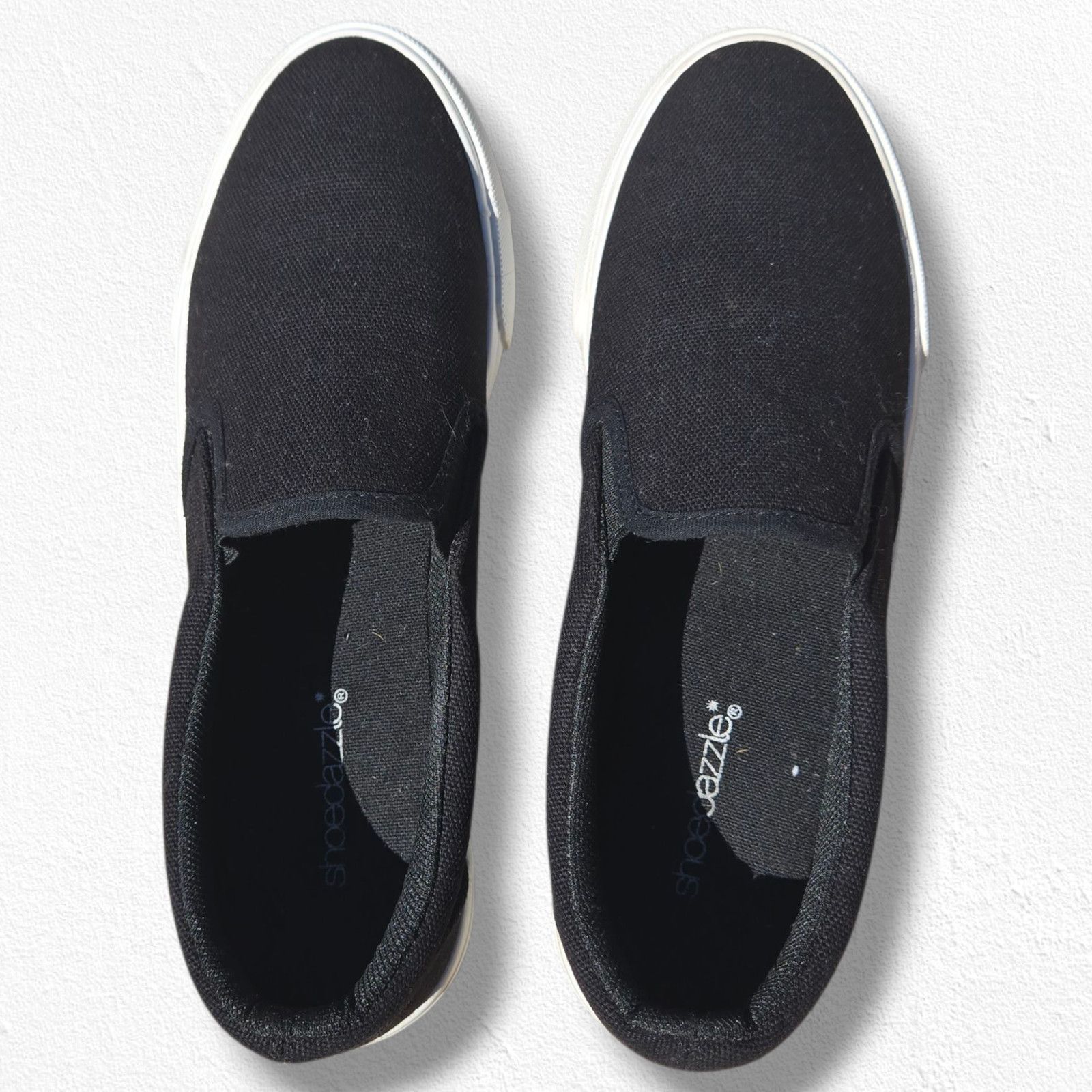 Other ShoeDazzle Lexy Black Canvas Slip-On Sneakers Womens Size 7 Size US 7 / IT 37 - 11 Thumbnail