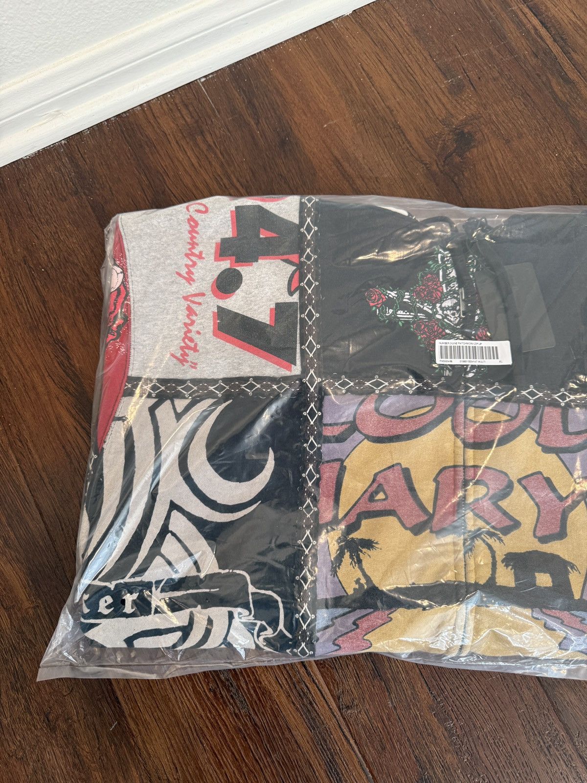 Number (N)ine × Supreme Supreme x Number Nine Patchwork ZipUp Hooded Sweatshirt — XL Size US XL / EU 56 / 4 - 2 Thumbnail