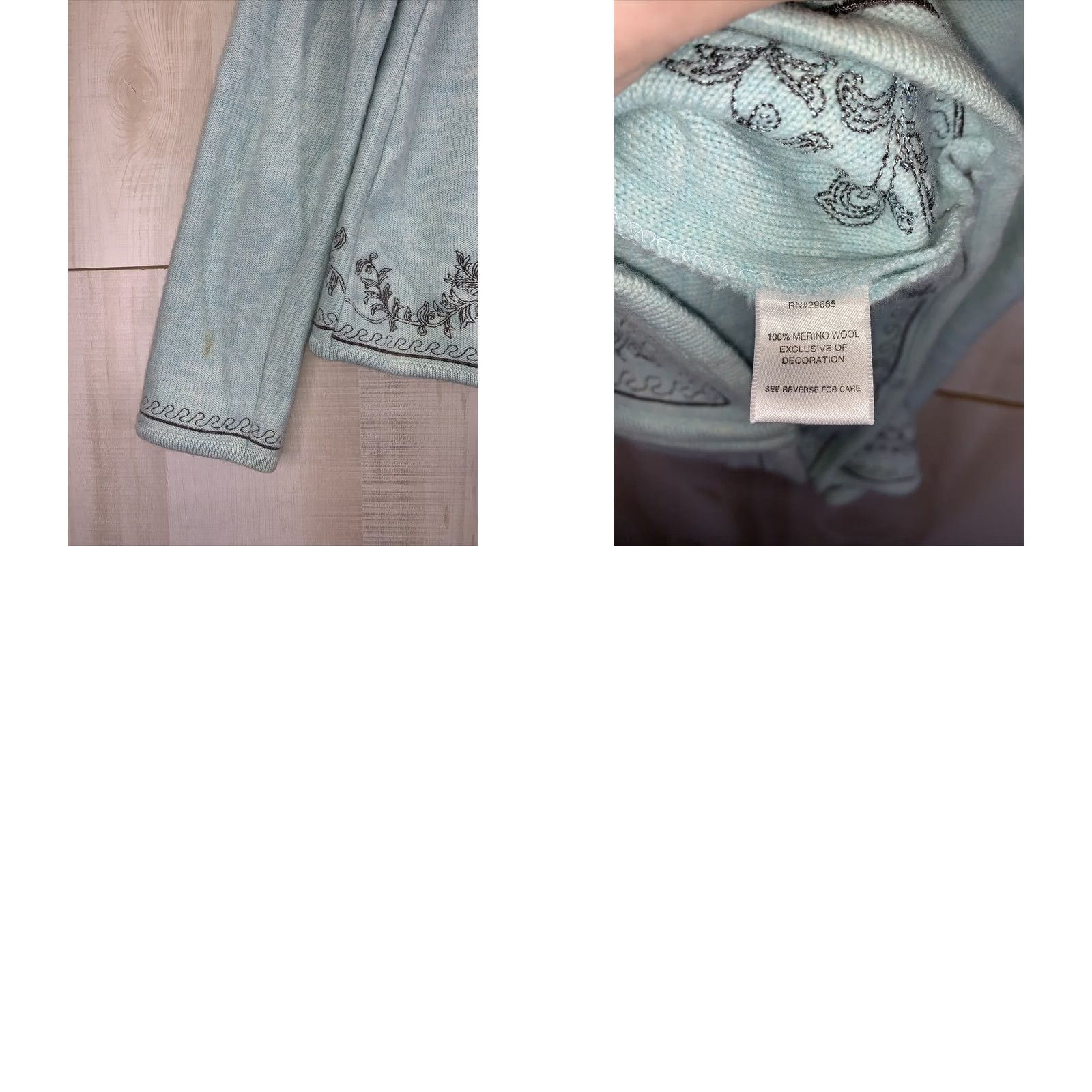 Pendleton VINTAGE Pendleton Blue Wool Full Zip Sweater Jacket Womens Medium-8437 Size M / US 6-8 / IT 42-44 - 8 Thumbnail