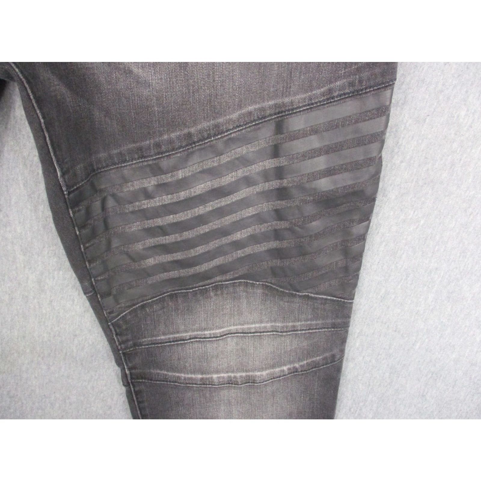 True Religion True Religion Geno Jeans Mens 40x32 Gray Moto Biker Straight Stretch Denim Pants Charcoal Wash Jeans Mens Size US 40 / EU 56 - 5 Thumbnail