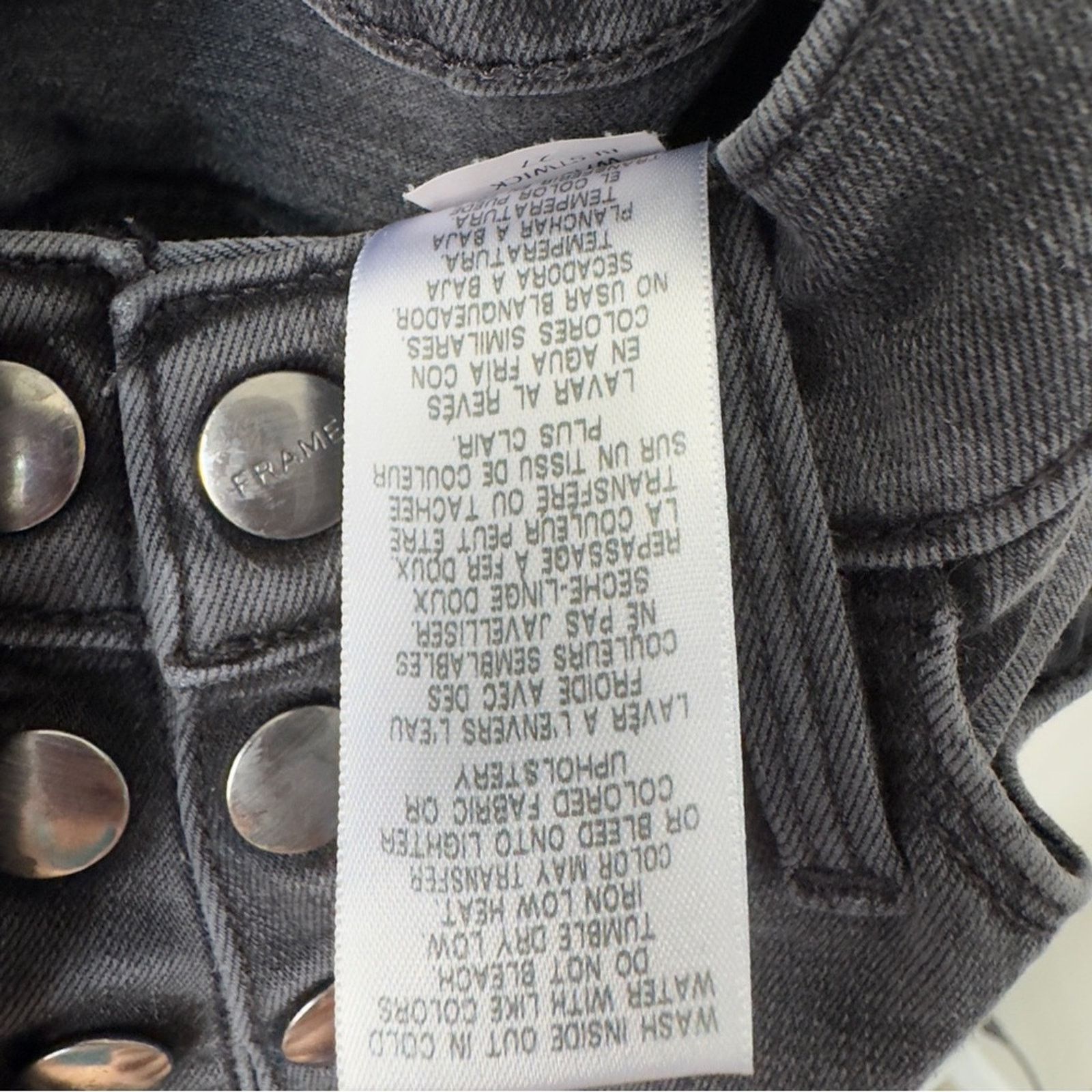 Frame Frame Le High Skinny Jeans Button Fly Denim High Rise Gray Size 27" / US 4 / IT 40 - 10 Thumbnail