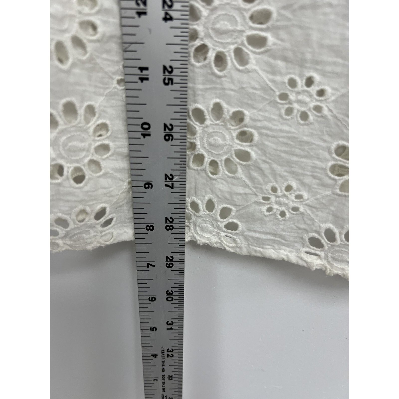 & Other Stories MULTIPLES Women Eyelet Blouse Cotton 3/4 Sleeve A001427 Size M / US 6-8 / IT 42-44 - 3 Thumbnail