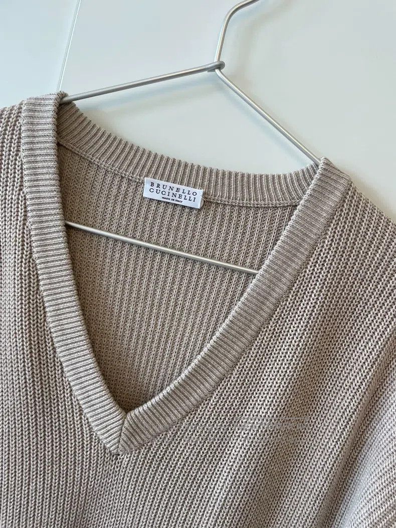 Brunello Cucinelli Brunello Cucinelli Patched Knit Sweater Size XS / US 0-2 / IT 36-38 - 4 Thumbnail