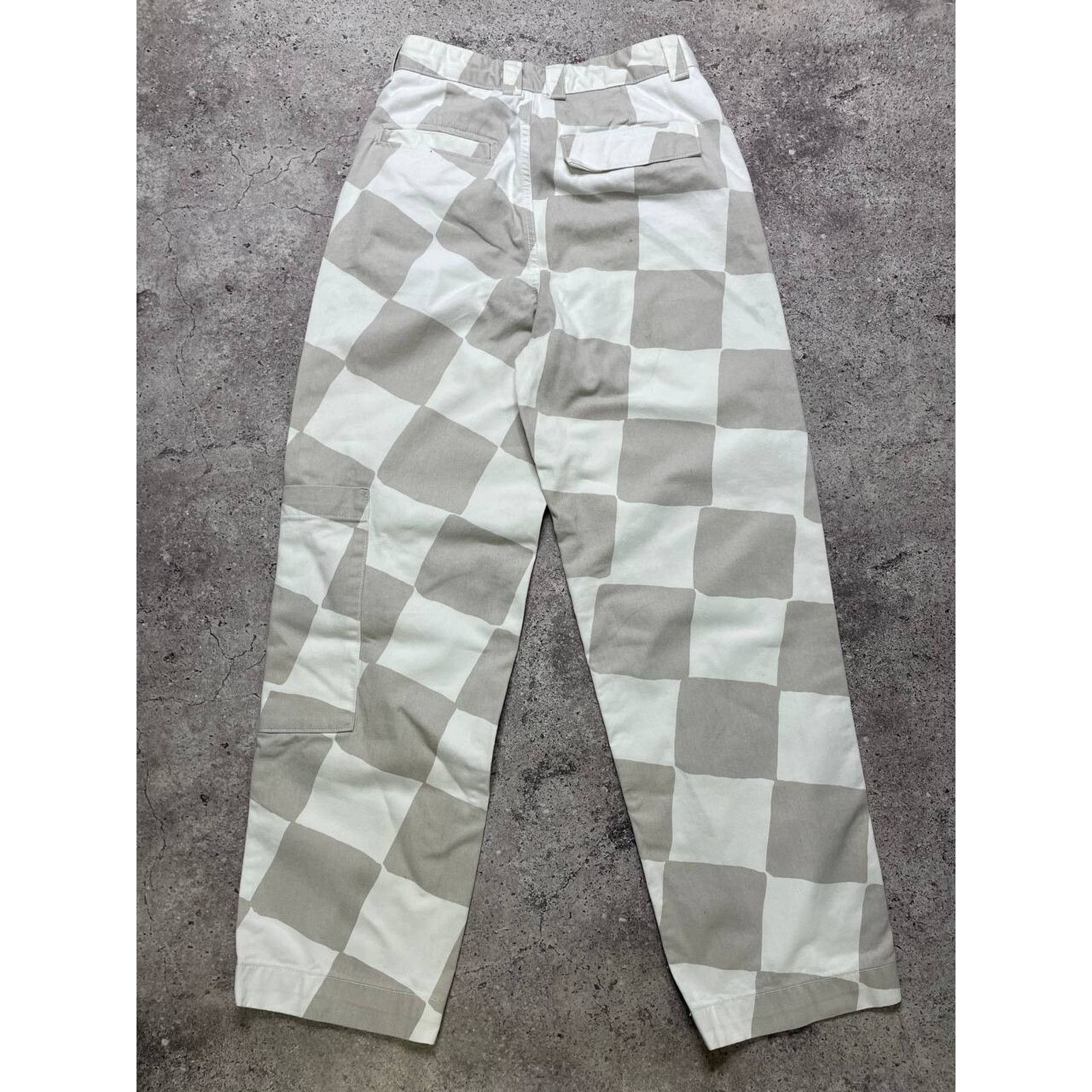Bershka Vintage Bershka Checkered Cargo Pants Baggy Y2K Streetwear Size 29" - 5 Thumbnail