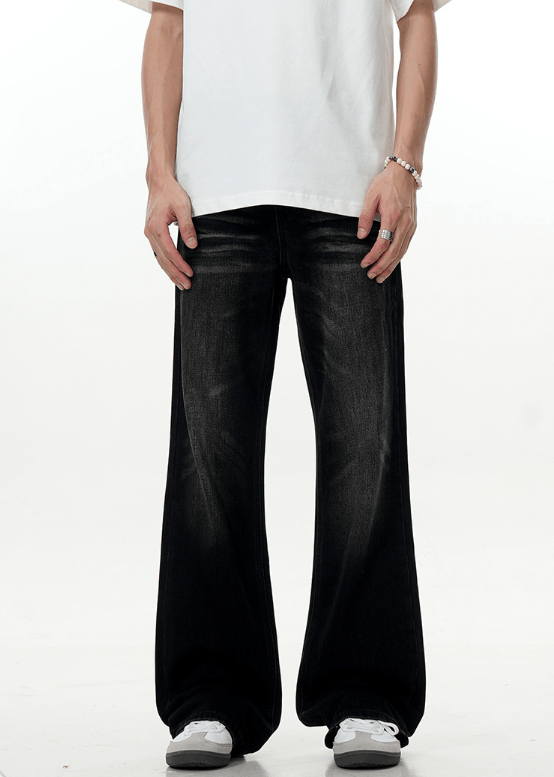 Japanese Brand × Jean Retro washed black high street gradient flared jeans men y2k Size US 32 / EU 48 - 1 Thumbnail