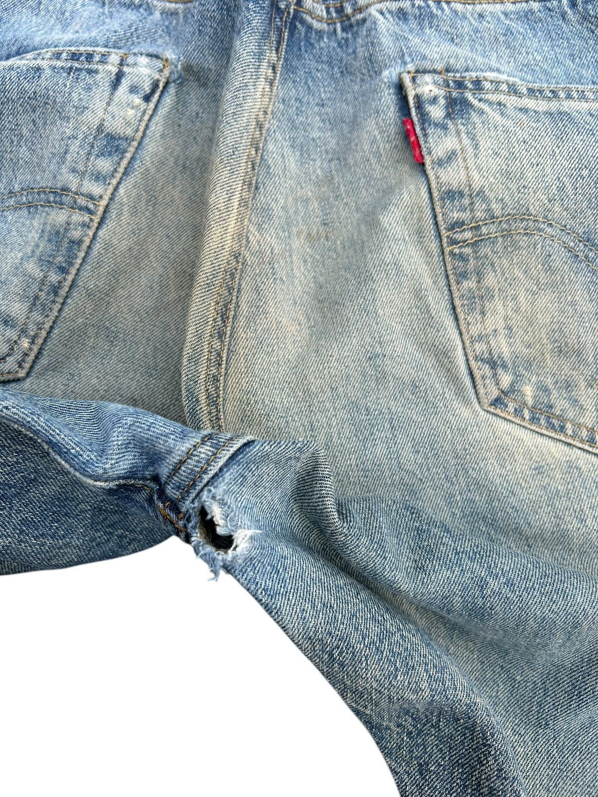 Kapital Levis Big E 501XX Selvedge Distressed Denim Jeans Size US 34 / EU 50 - 16 Thumbnail