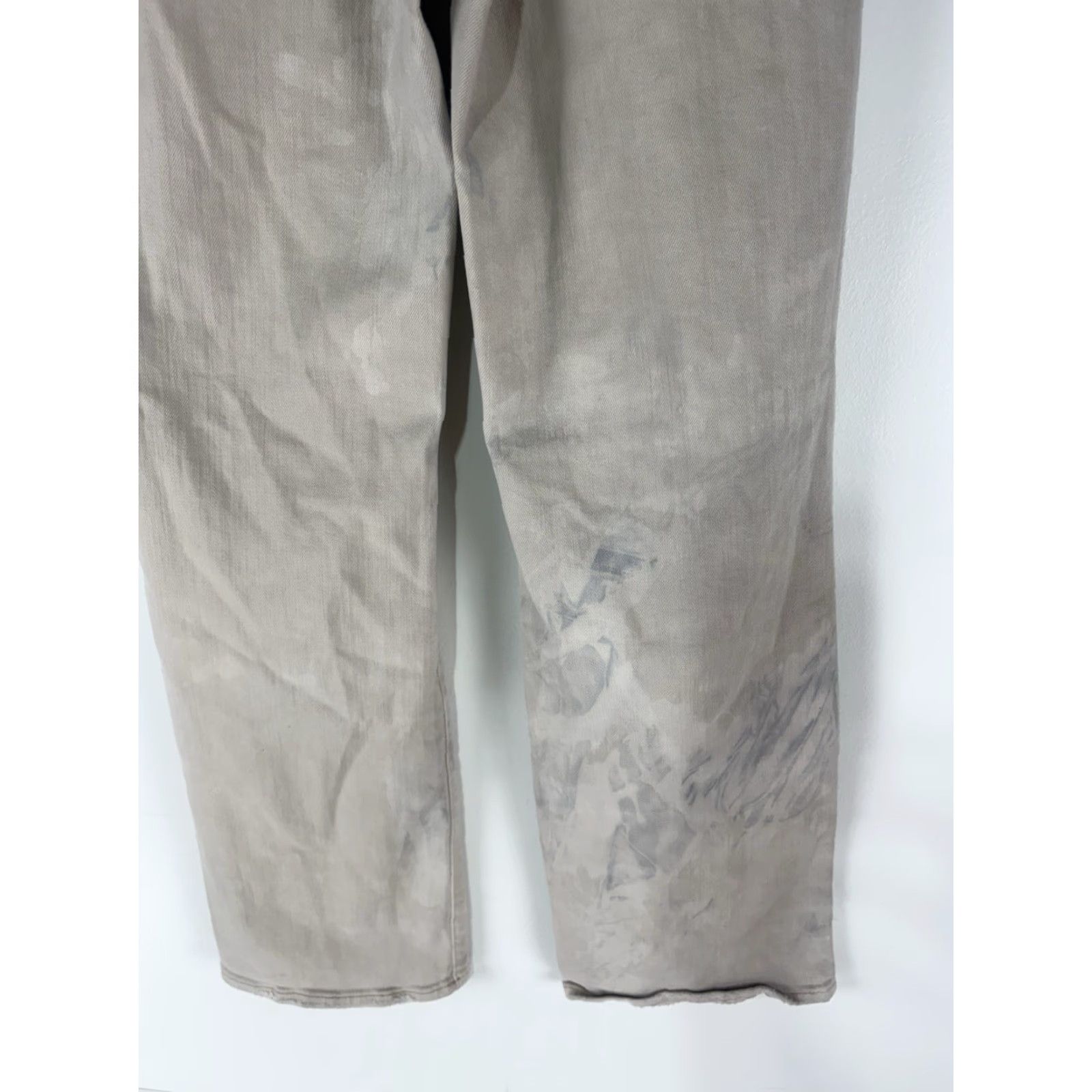 Vintage Judy Blue Jeans Beige Wash Distressed Wide-Leg Womens 27 Jeans Wide-Leg 5-Pocket Denim Cotton Polyester Spandex Retro Bohemian Hipster Size 27" / US 4 / IT 40 - 7 Thumbnail