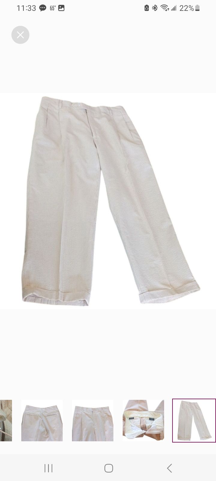 Jos. A. Bank Jos. A. Bank Seersuckle Striped Pants Size US 34 / EU 50 - 9 Thumbnail