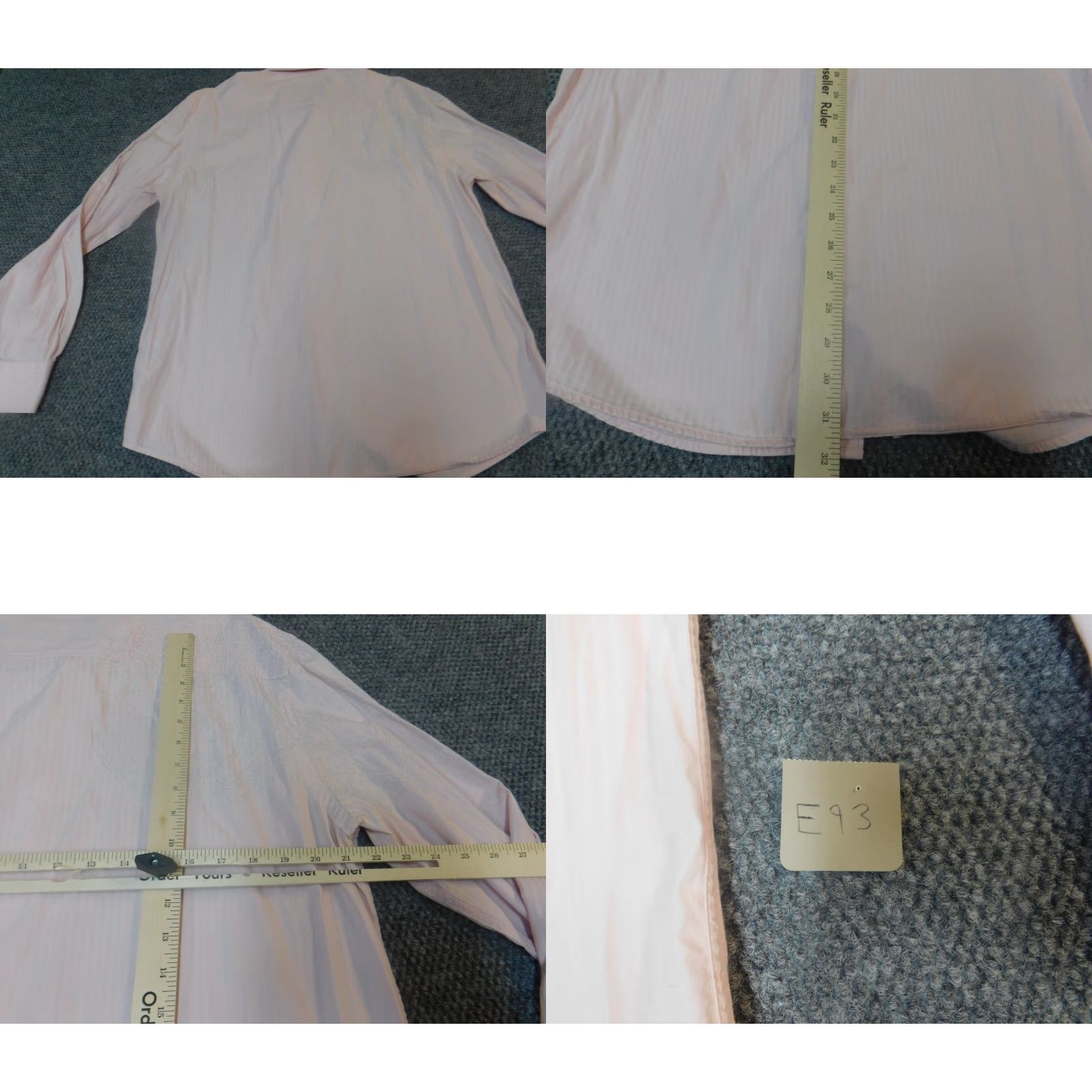 Marcs Marc Ecko Shirt Mens Button-Up XL Pink Casual Knit Cotton Long Sleeve Striped Collared Button-Down Western Size US XL / EU 56 / 4 - 8 Thumbnail