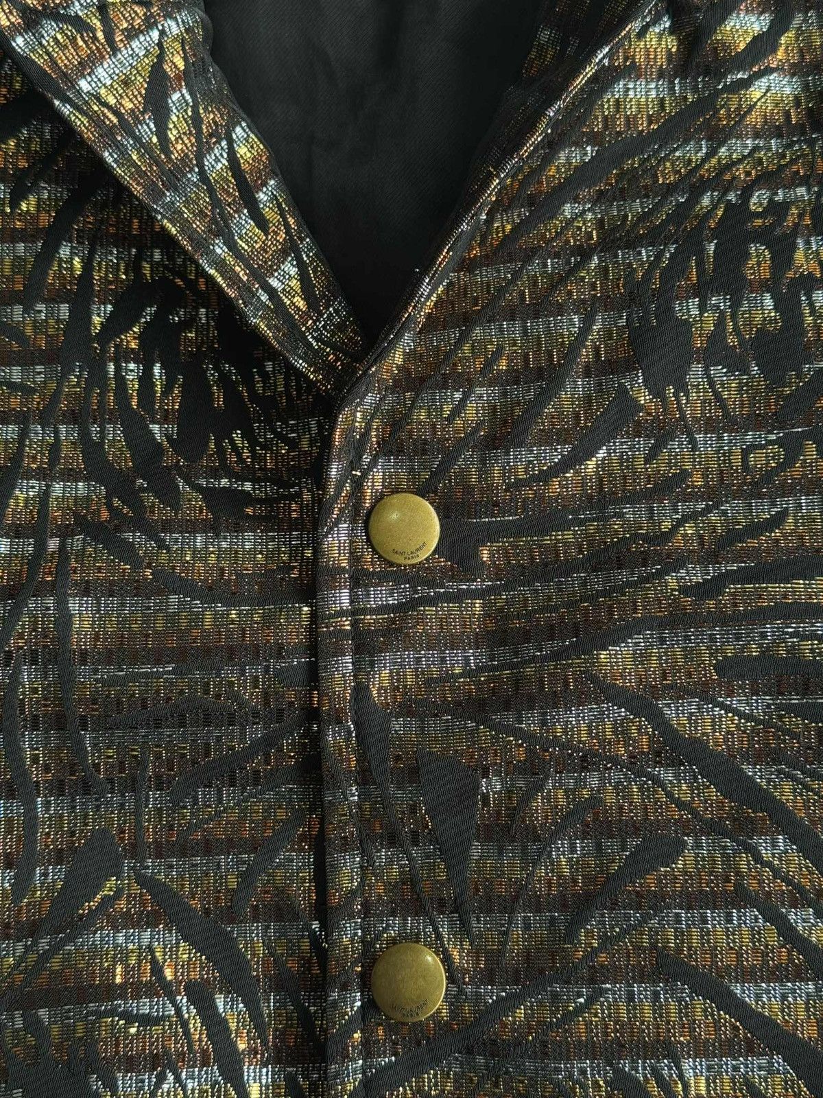 Saint Laurent Paris SLP - Multicolor Metallic Bomber Jacket Size US L / EU 52-54 / 3 - 4 Thumbnail