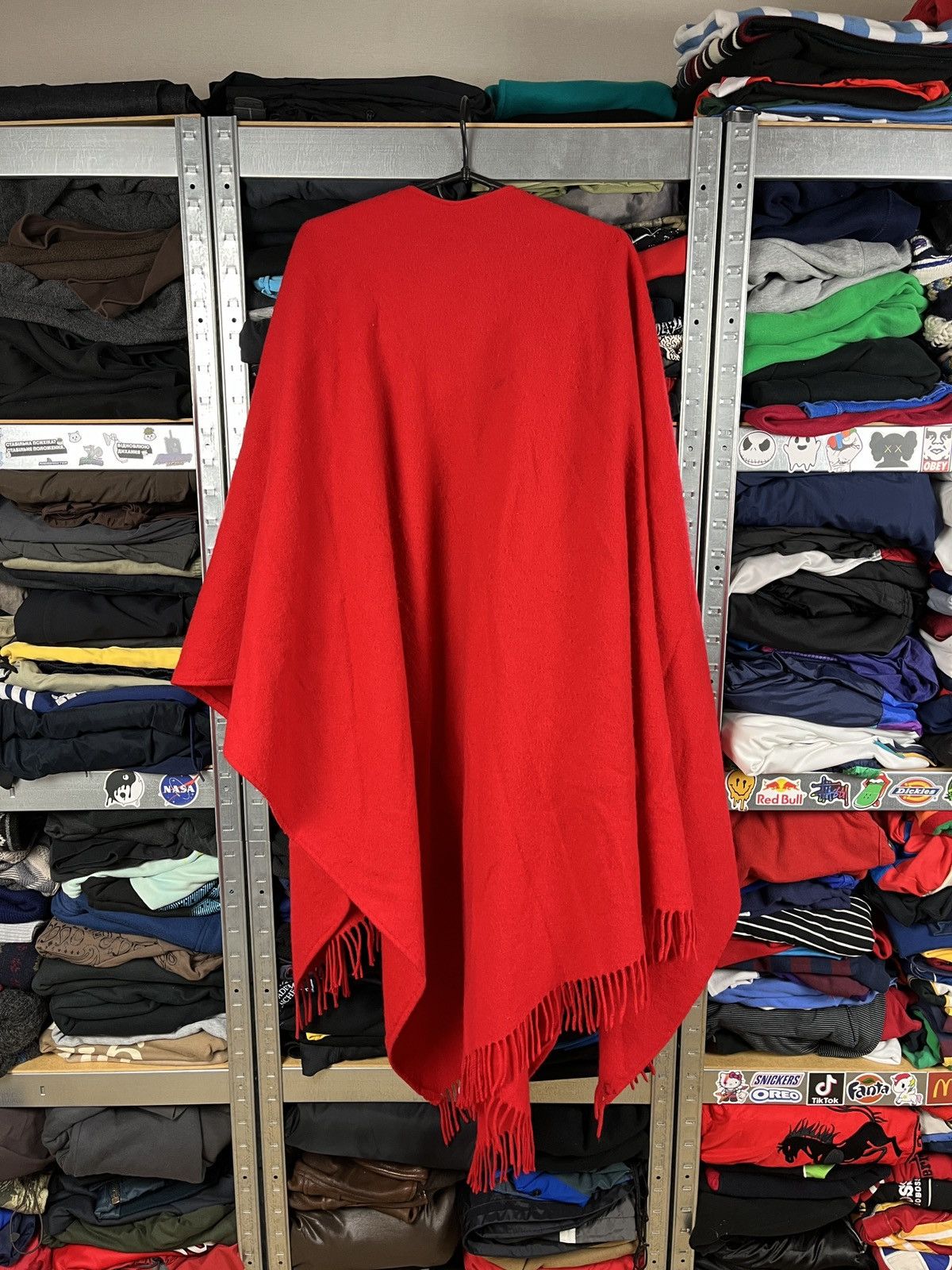 Johnstons Of Elgin Vintage Johnstons of Elgin Wool Red Women’s Cape Poncho Size ONE SIZE - 7 Thumbnail