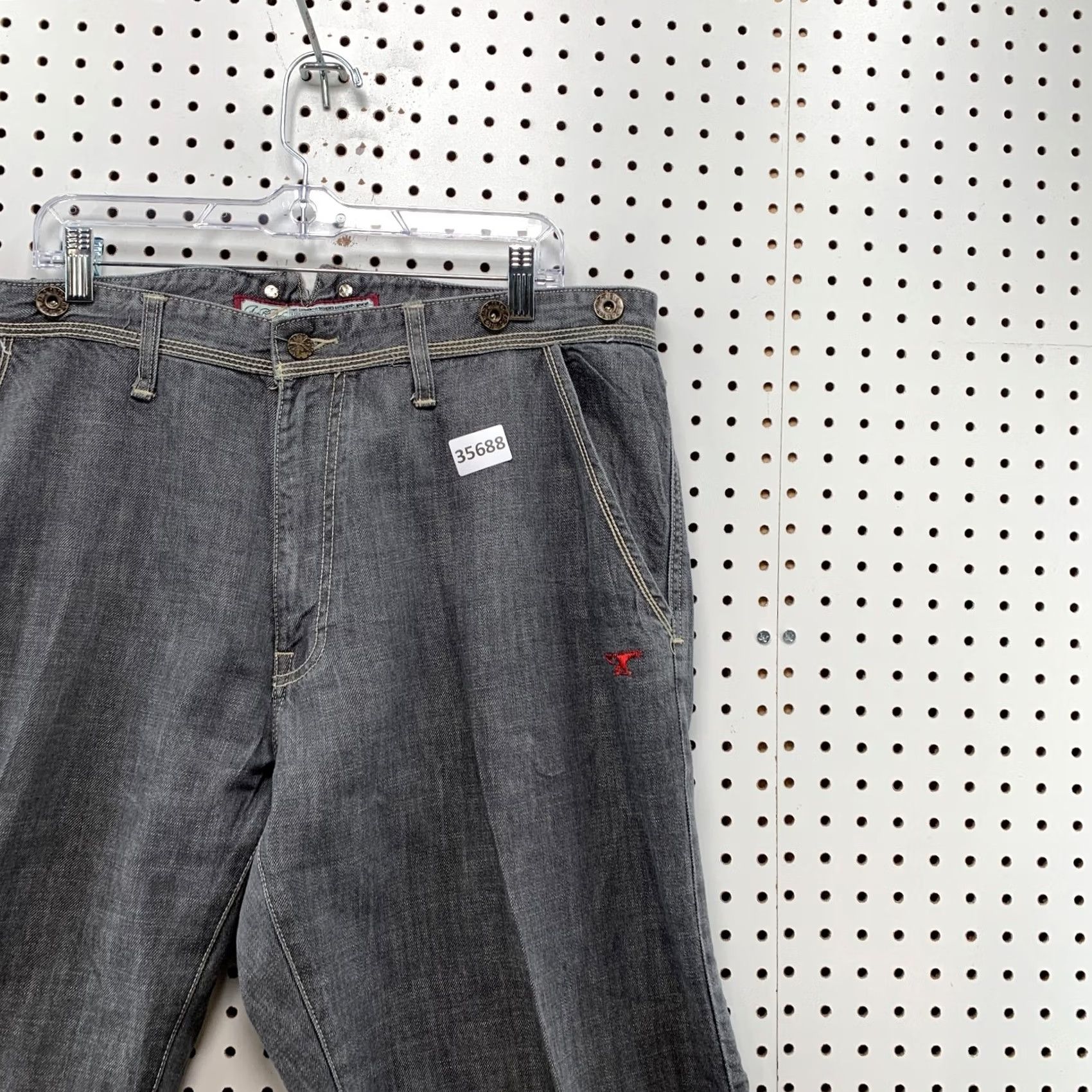 Denime VINTAGE Artful Dodger Denim Jeans Men 42 40x32 Gray Distressed Y2K Style Size US 42 / EU 58 - 7 Thumbnail