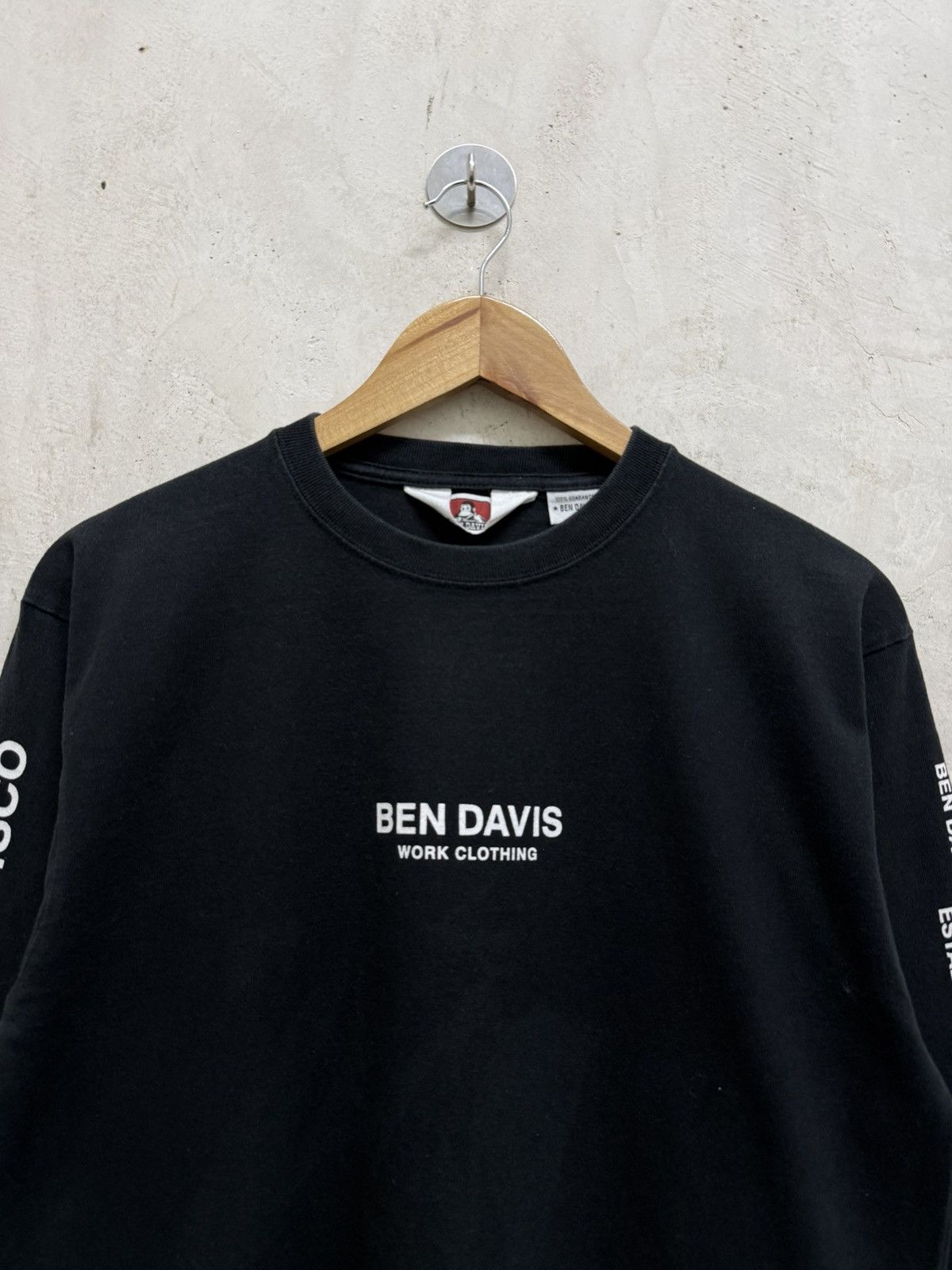 Ben Davis 2000s Ben Davis Script on Sleeve Center Logo T Shirt Size US M / EU 48-50 / 2 - 2 Thumbnail