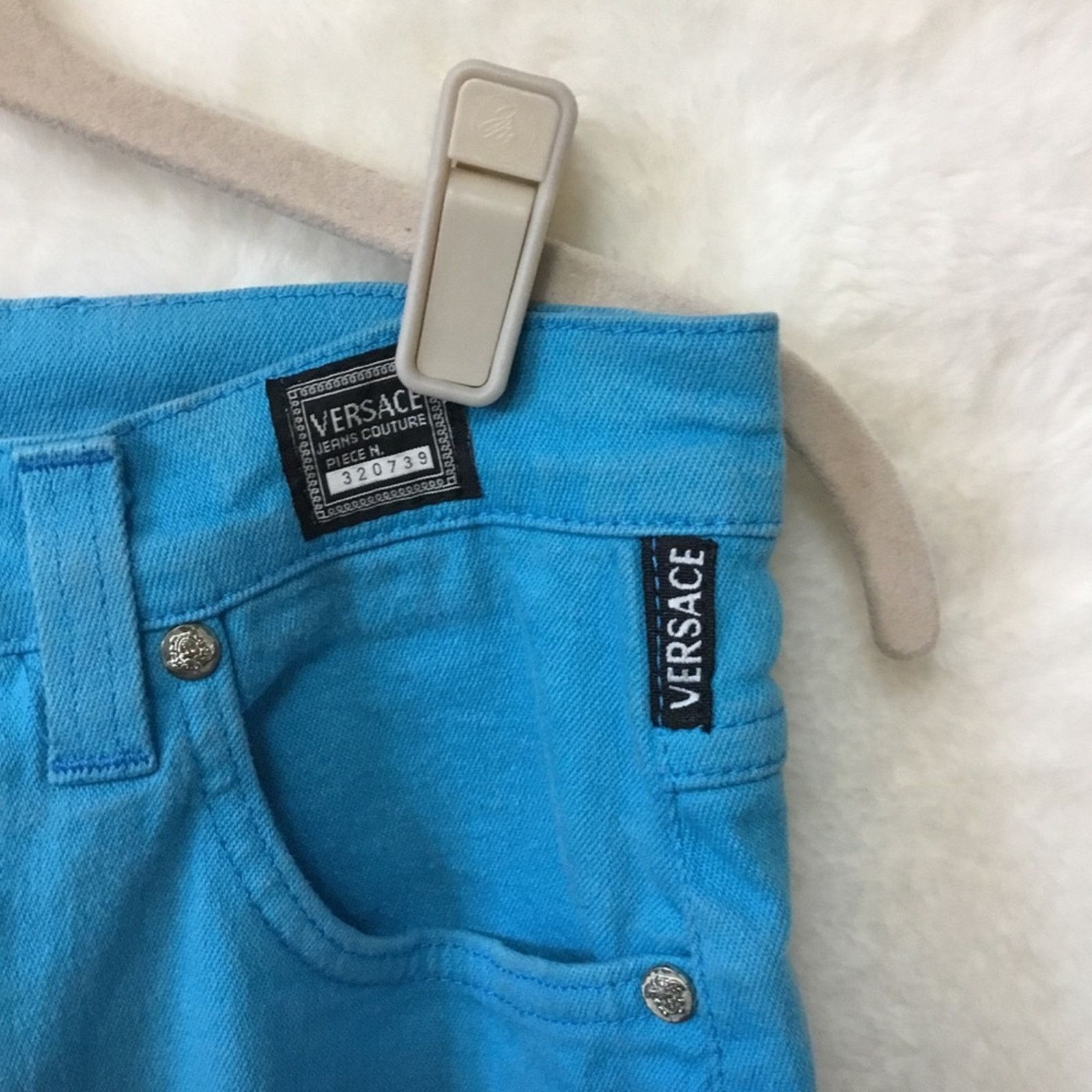 Versace Jeans Couture Versace Jeans Couture Bright Blue Stretch Denim Jeans Size 31" - 3 Thumbnail
