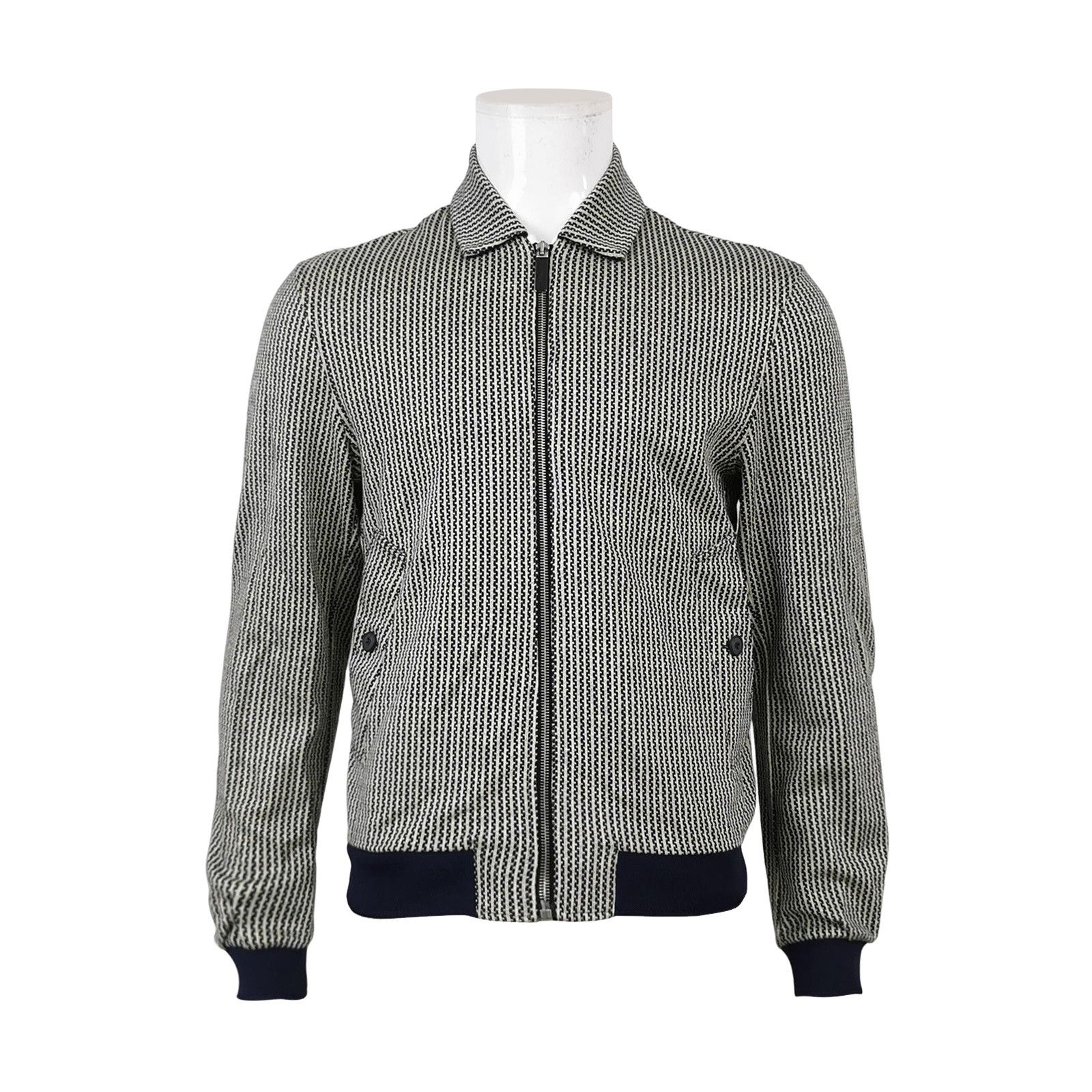 Burberry Burberry Linen Blend Contrast Zip Jacket Size M Size US M / EU 48-50 / 2 - 1 Thumbnail
