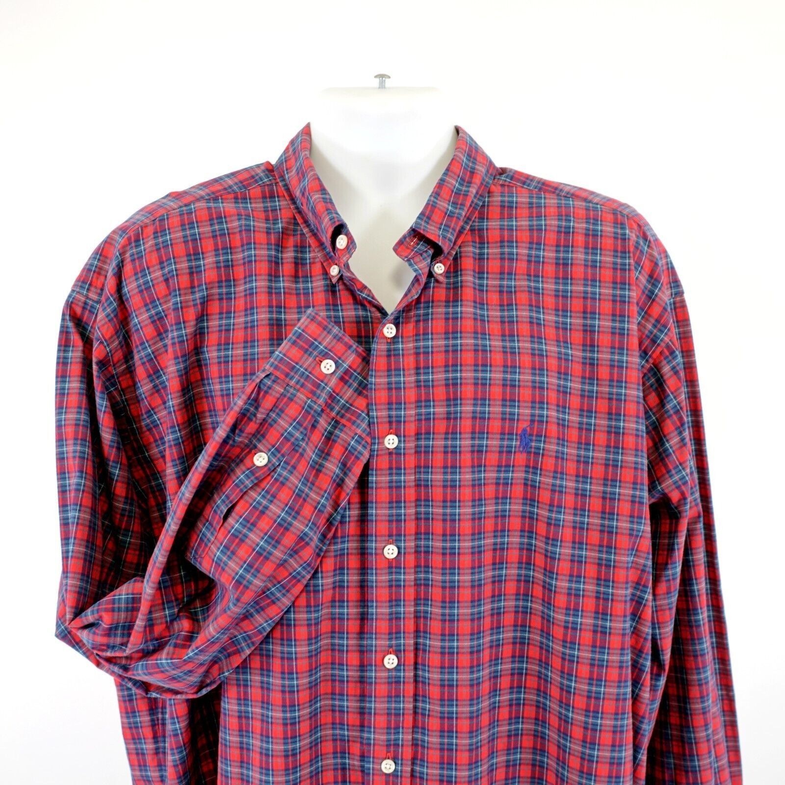 Ralph Lauren Ralph Lauren Blake 2XL Black Two Ply Cotton Plaid Red Green Size US XXL / EU 58 / 5 - 1 Thumbnail