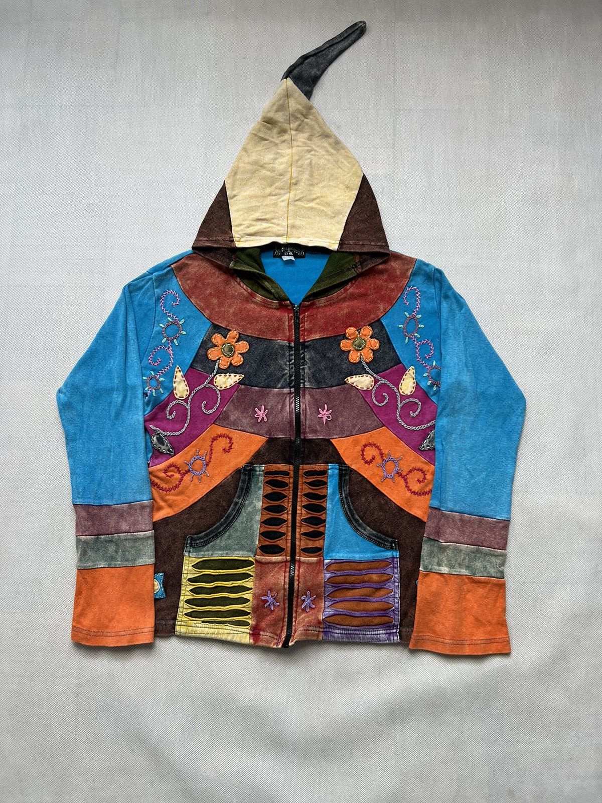 Vintage Hoodie Bares patchwork y2k vintage 90’s zipped rare Size L / US 10 / IT 46 - 4 Thumbnail